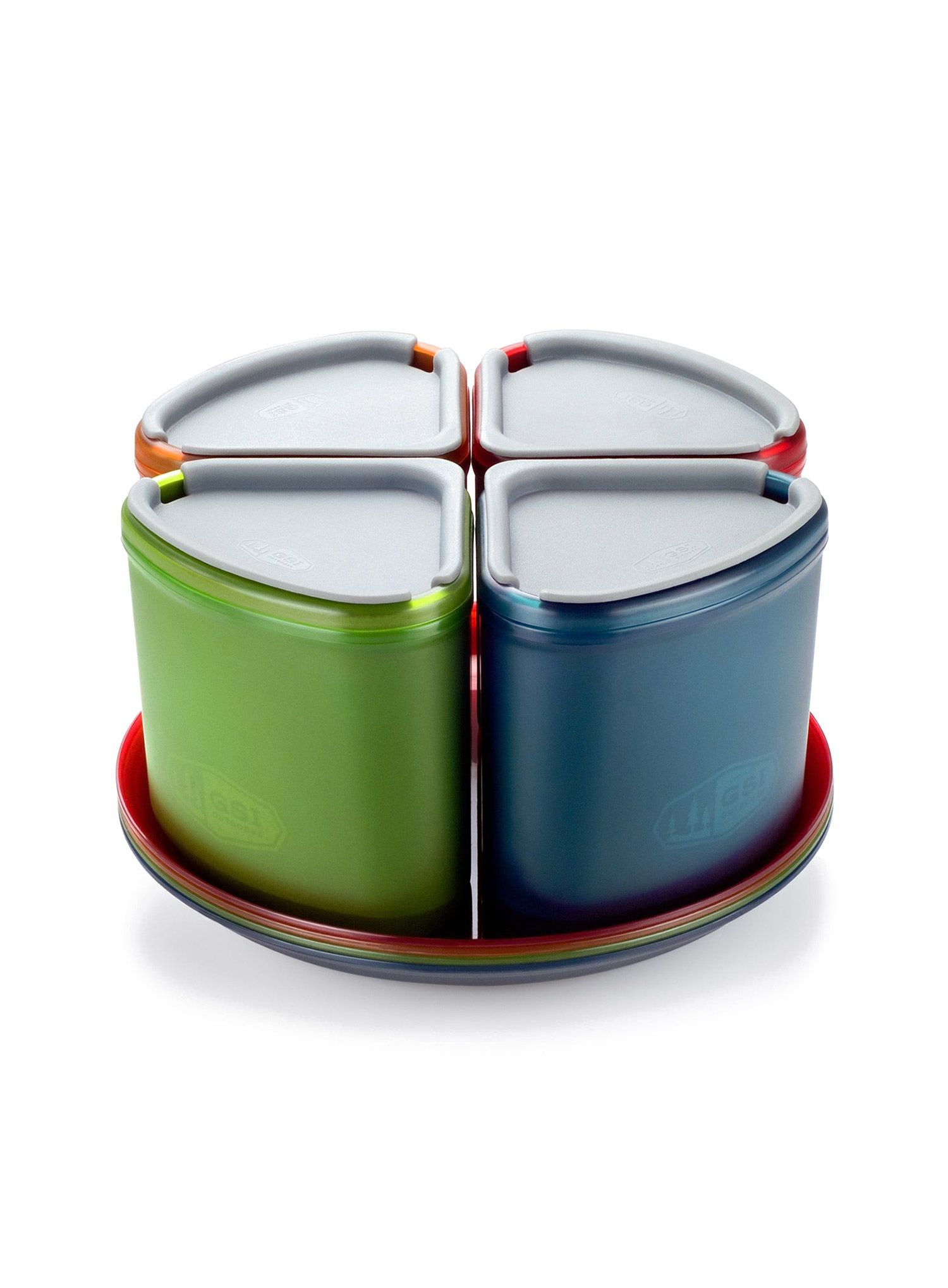 Pohodniška posoda GSI Infinity 4 Person Compact Tableset - multicolor