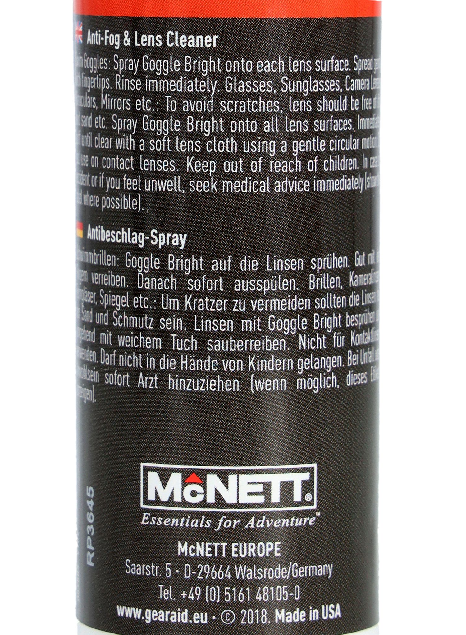 Razpršilo Gear Aid Anti-Fog Cleaner