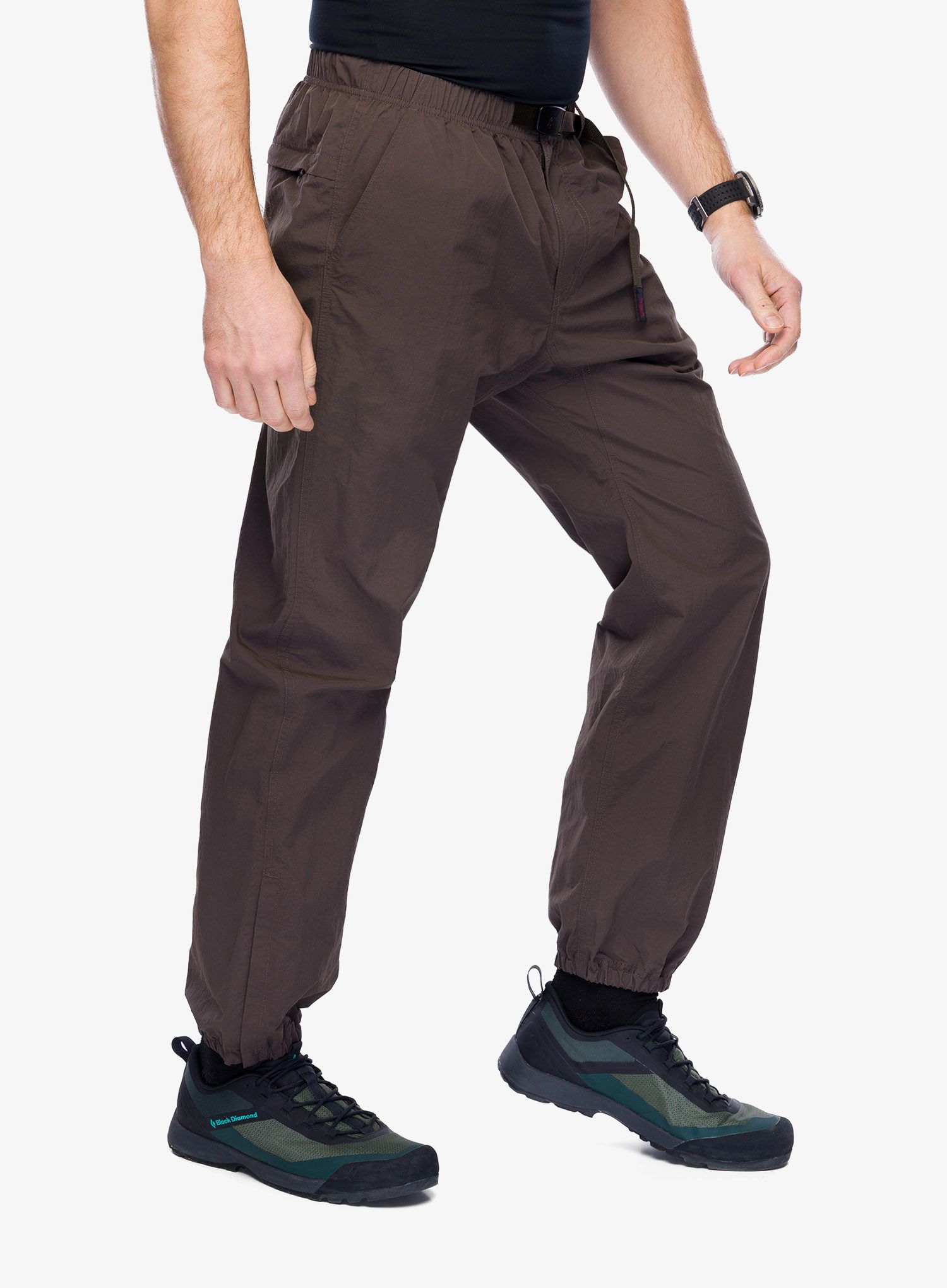 Pohodniške hlače Gramicci Nylon Track Pant - dark brown