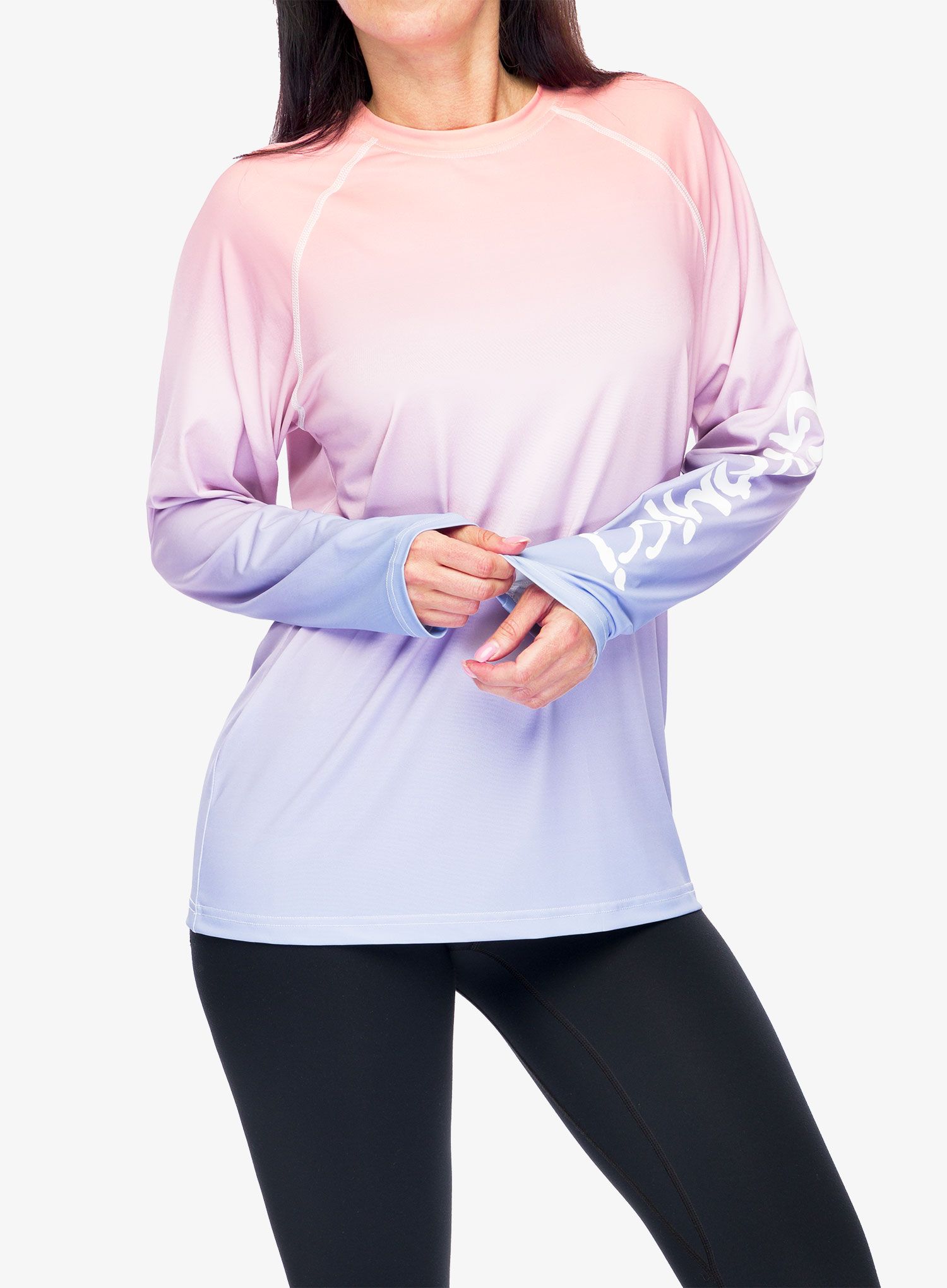 Majica z dolgimi rokavi Gramicci Upf-Shield Long Sleeve Top - gradation blue