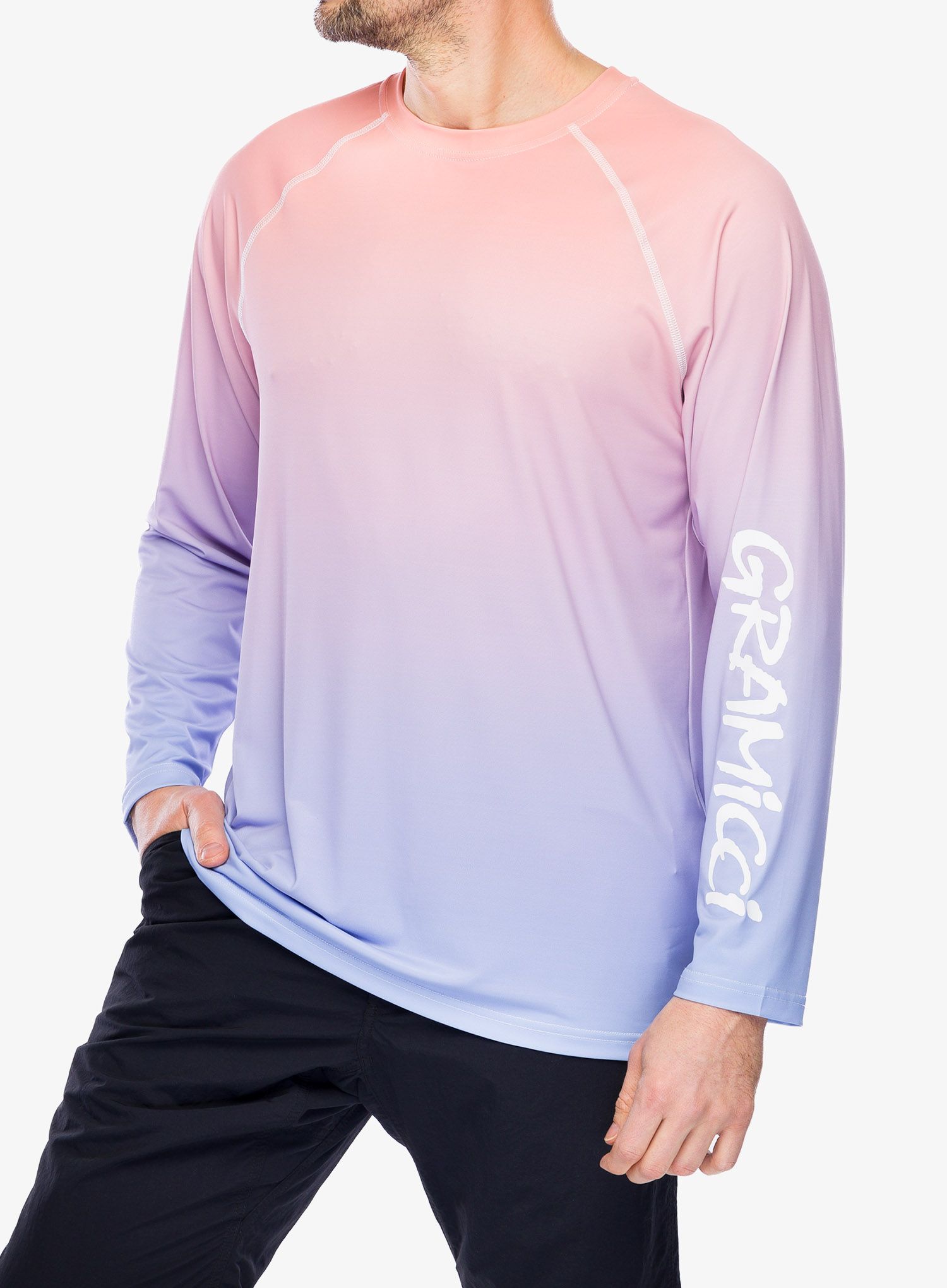 Majica z dolgimi rokavi Gramicci Upf-Shield Long Sleeve Top - gradation blue