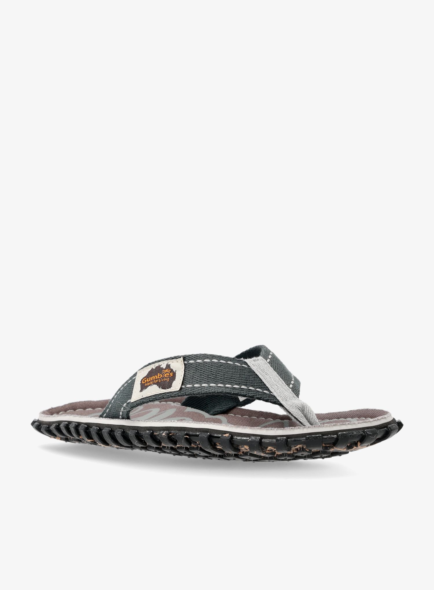 Japonke Gumbies Islander Canvas Flip-Flops - cool grey/grey