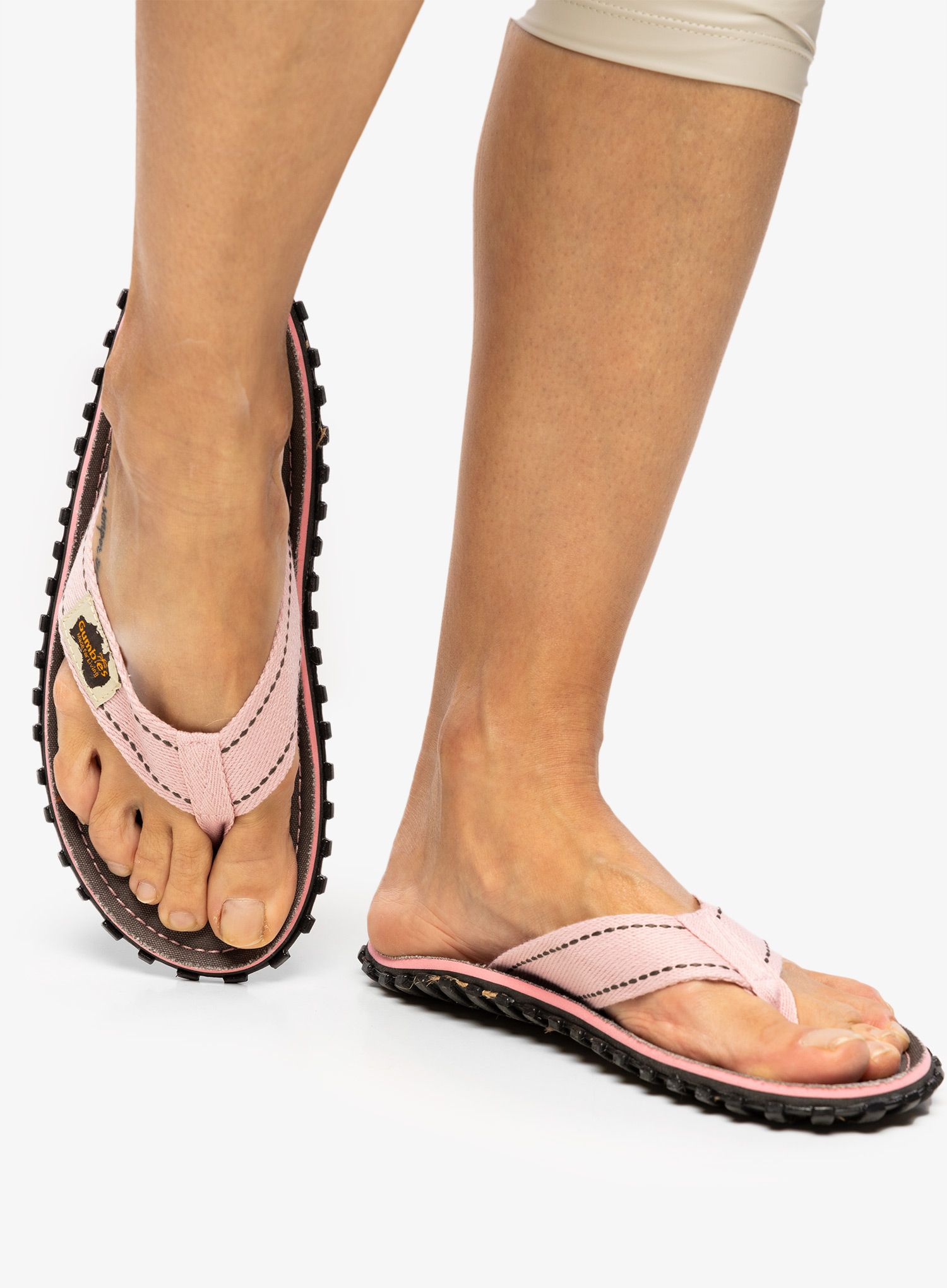 Japonke Gumbies Islander Canvas Flip-Flops - grey turtle