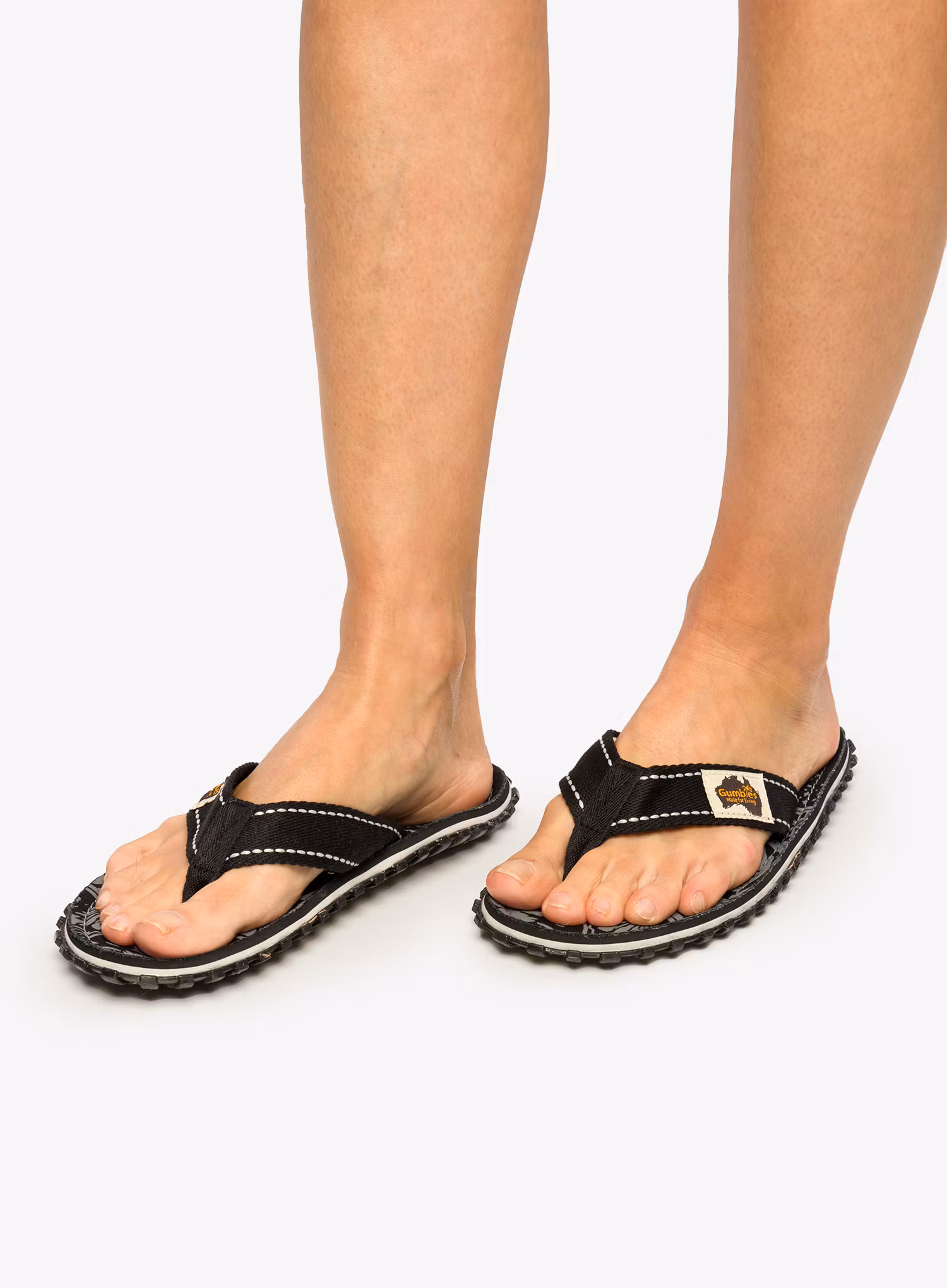 Japonke Gumbies Islander Canvas Flip-Flops - midnight black