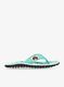 Ženske japonke Gumbies Islander Canvas Flip-Flops - mint multi logo