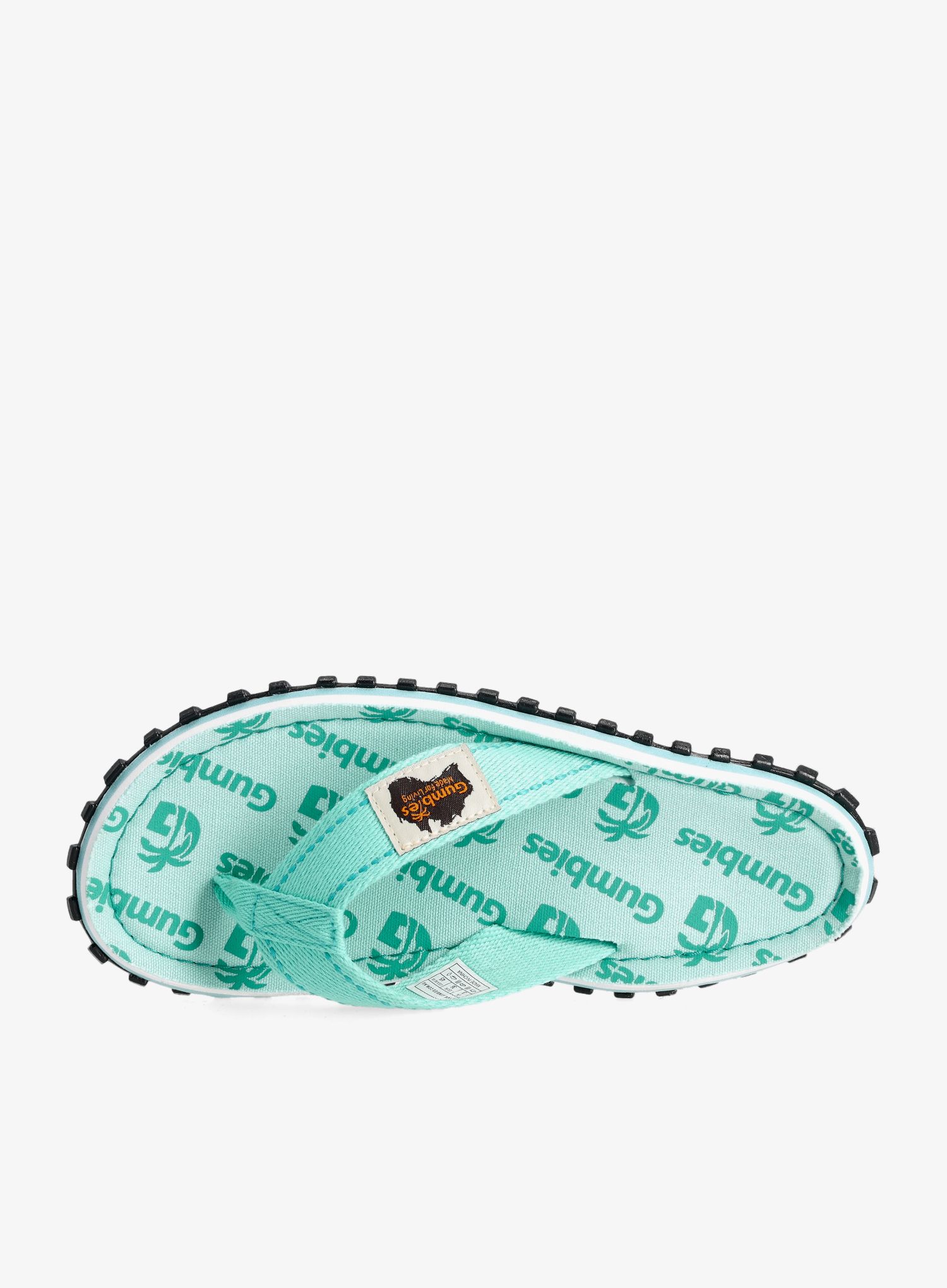 Ženske japonke Gumbies Islander Canvas Flip-Flops - mint multi logo