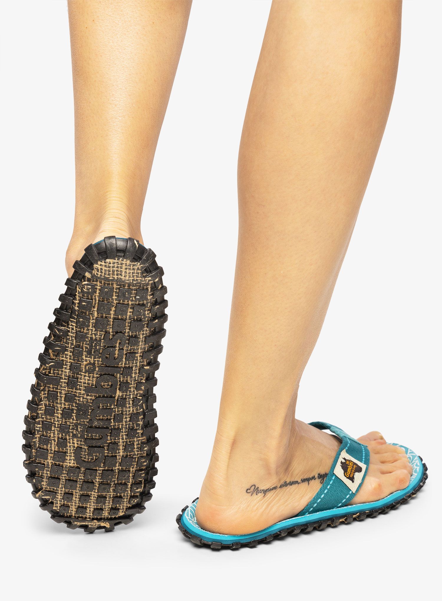 Ženske japonke Gumbies Islander Canvas Flip-Flops - turquoise swirls
