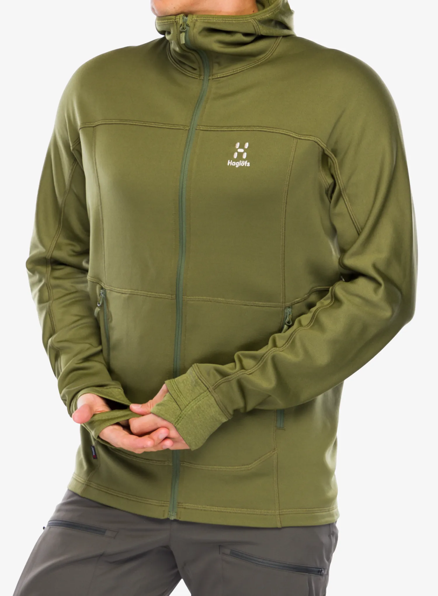 Flis Haglofs Betula Hood - olive green