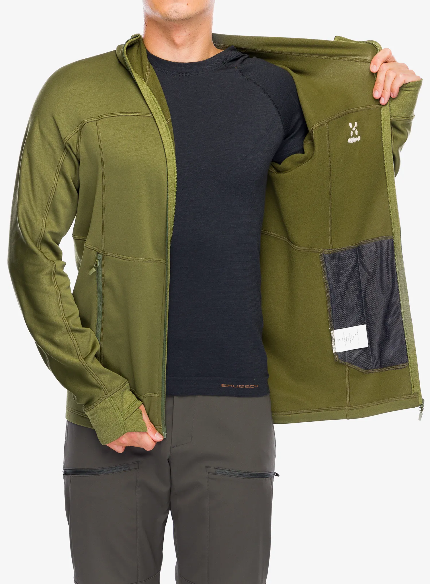 Flis Haglofs Betula Hood - olive green