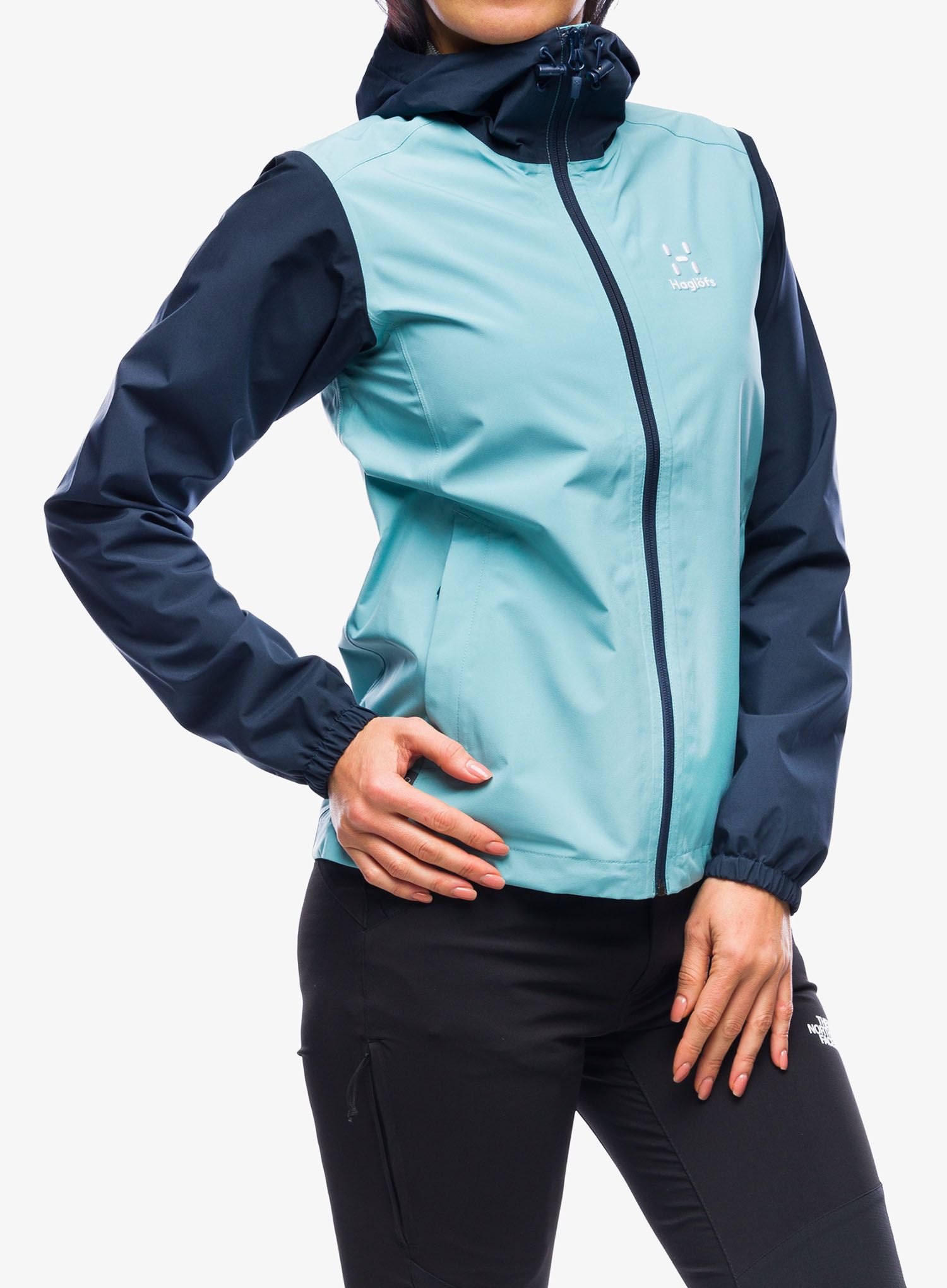 Ženska hardshell jakna Haglofs Buteo Jacket - frost blue/tarn blue