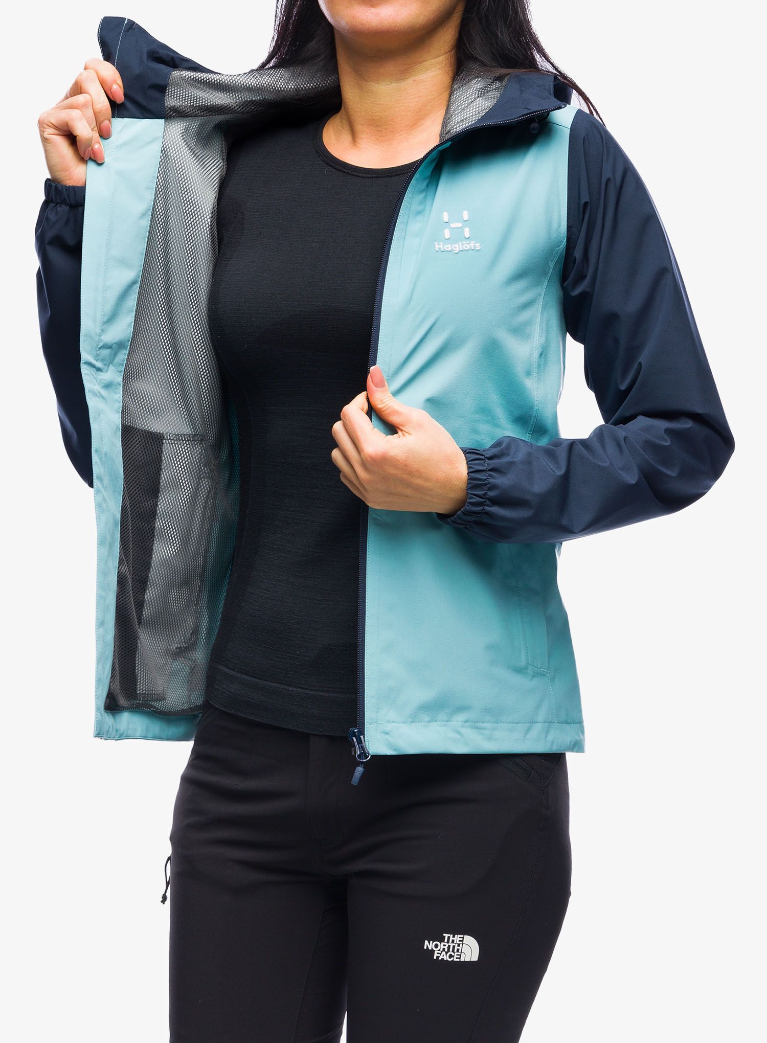 Ženska hardshell jakna Haglofs Buteo Jacket - frost blue/tarn blue