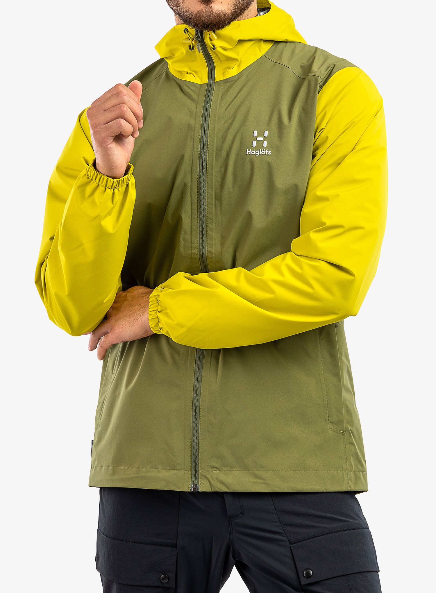 Nepremočljiva jakna Haglofs Buteo Jacket - olive green/aurora