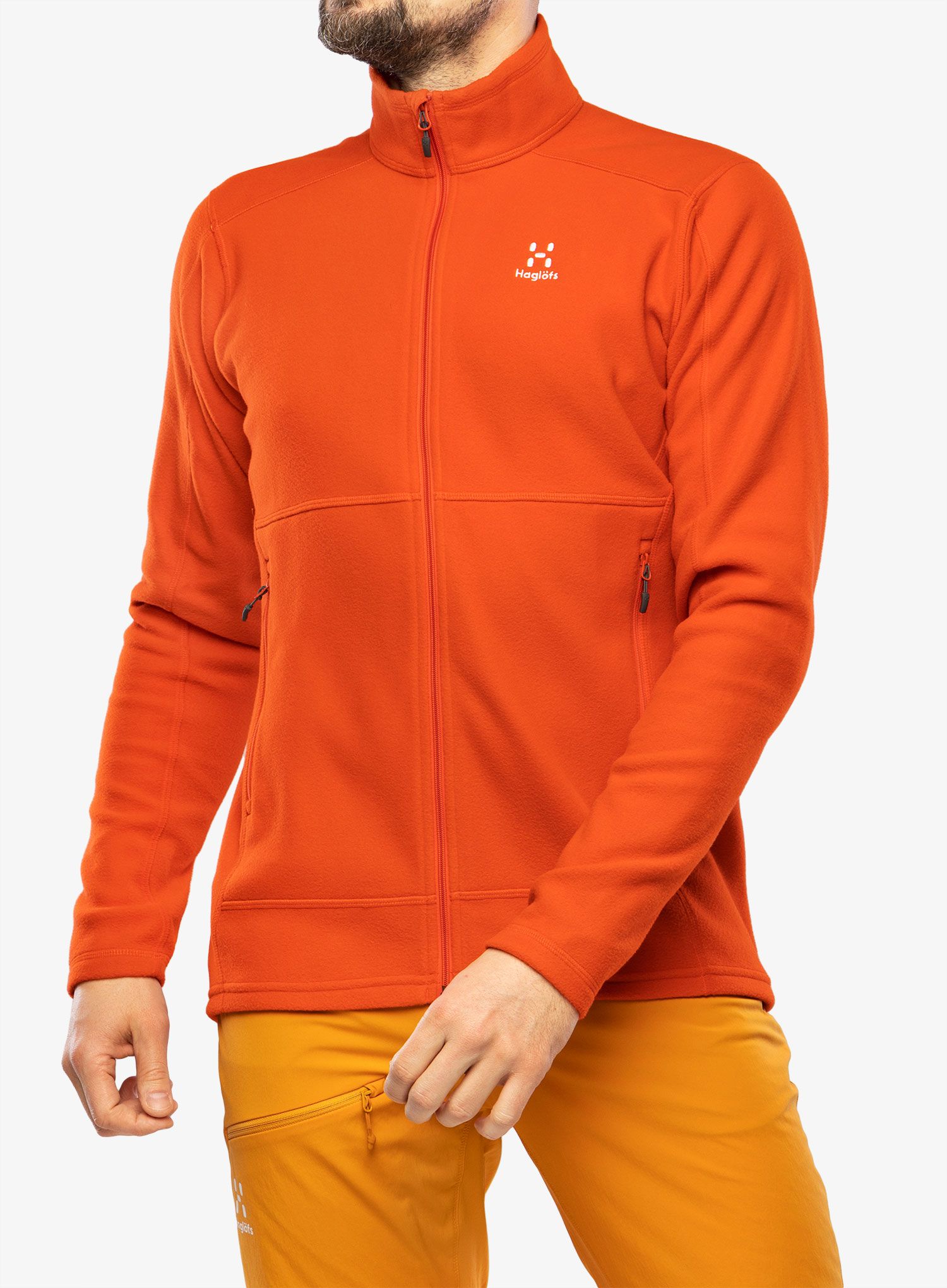 Puloverji brez kapuce Haglofs Buteo Mid Jacket - habanero