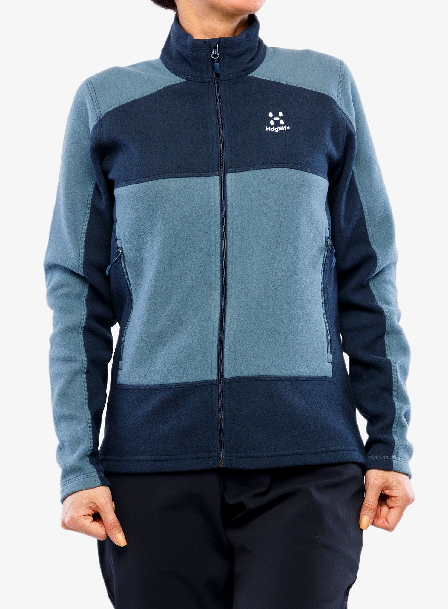 Ženska jopica z zadrgo Haglofs Buteo Mid Jacket - steel blue/tarn blue