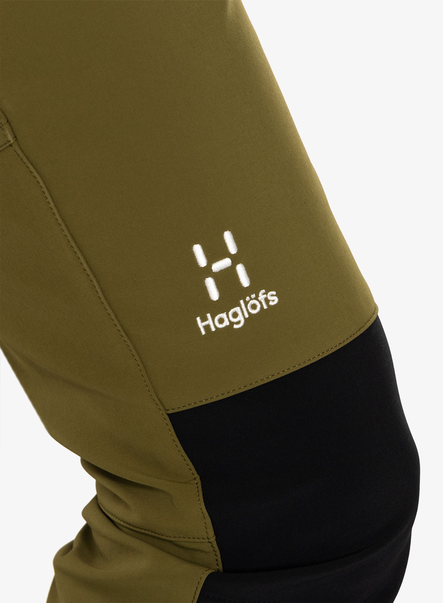 Softshell hlače Haglofs Chilly Softshell Pant - olive green/true black
