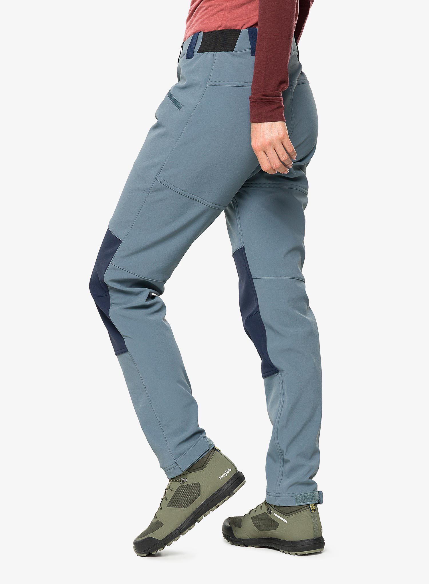 Ženske softshell hlače Haglofs Chilly Softshell Pant - steel blue/tarn blue
