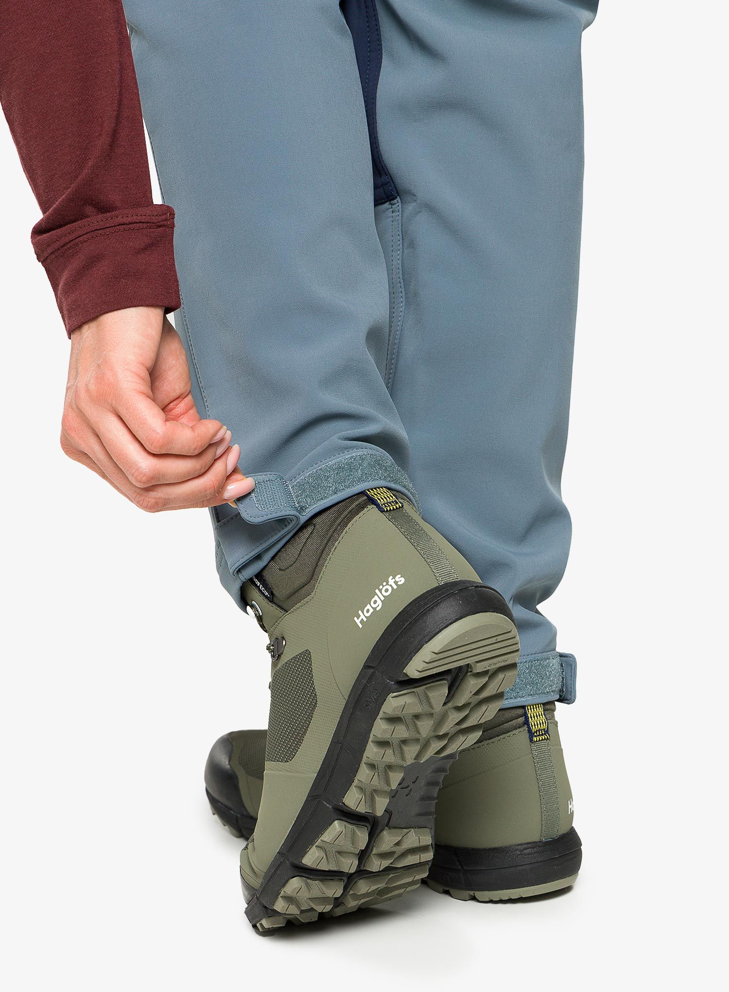 Ženske softshell hlače Haglofs Chilly Softshell Pant - steel blue/tarn blue
