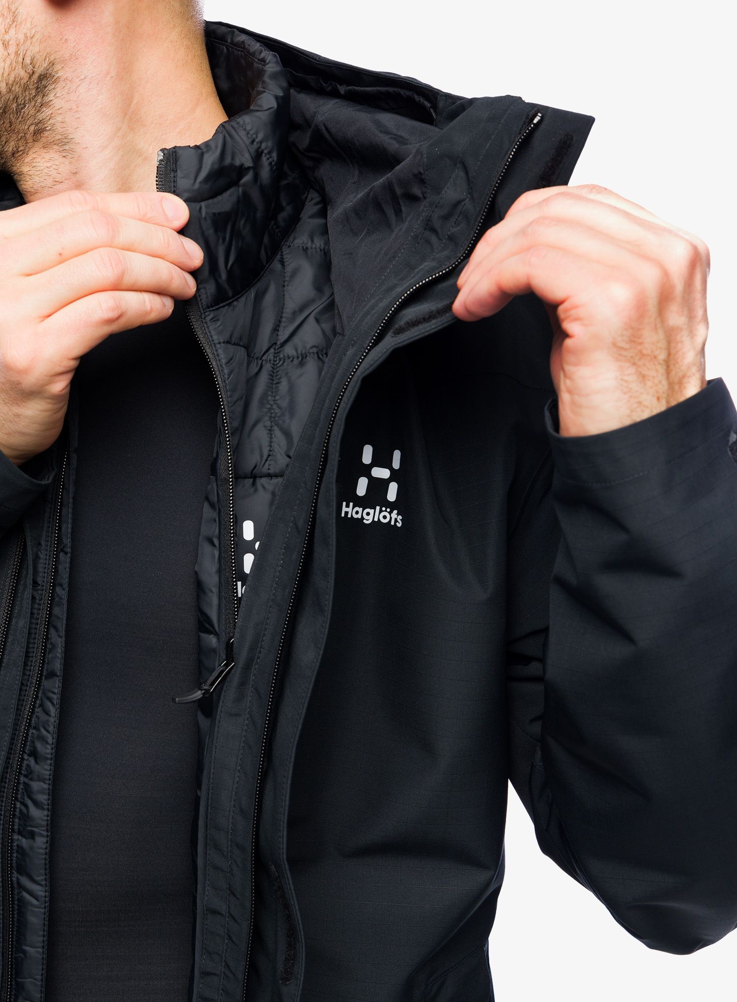 Jakna 3 v 1 Haglofs Ek 3-in-1 Proof Jacket - true black