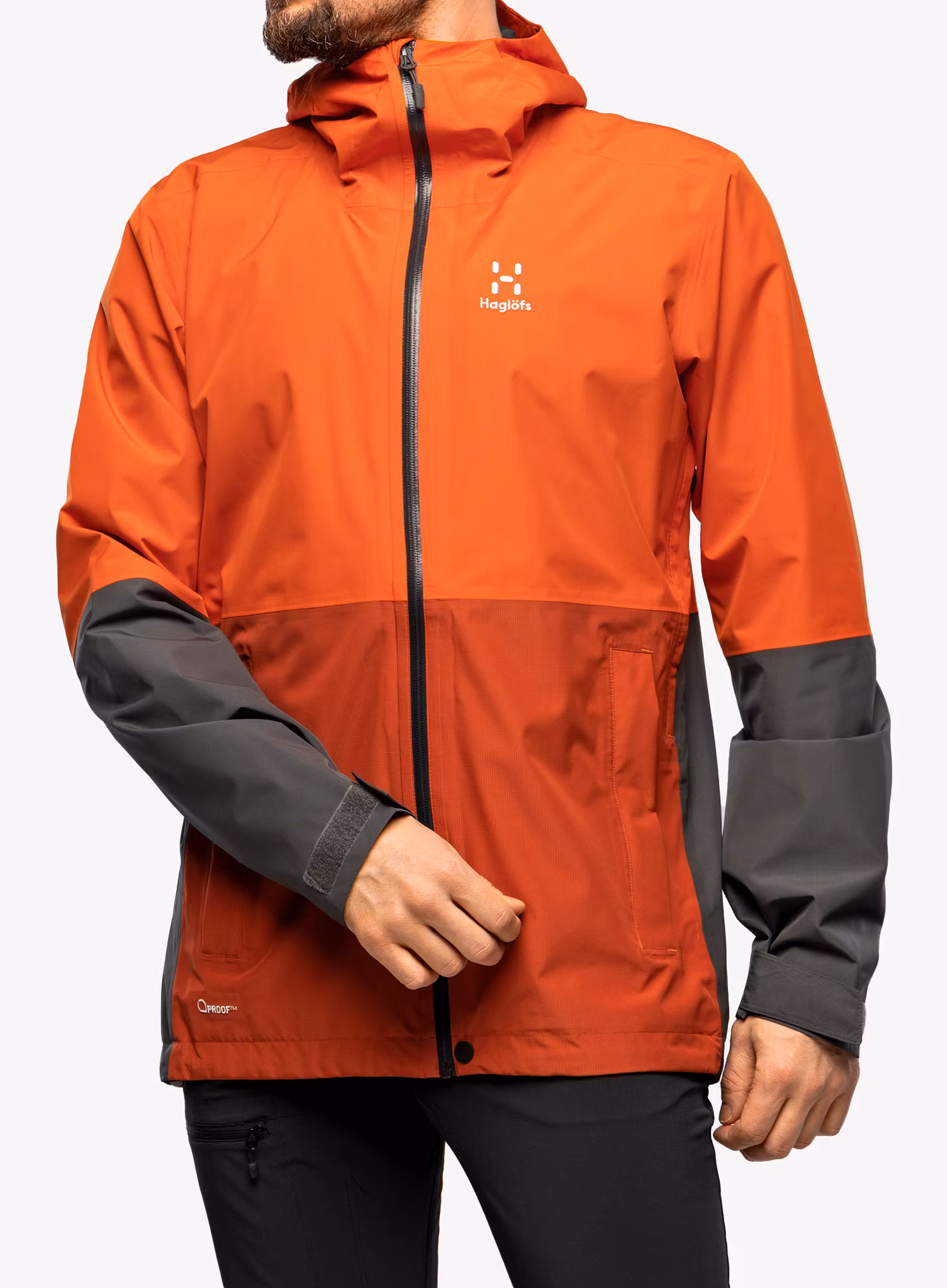 Hardshell jakna Haglofs Finch Proof Jacket - habanero/magnetite