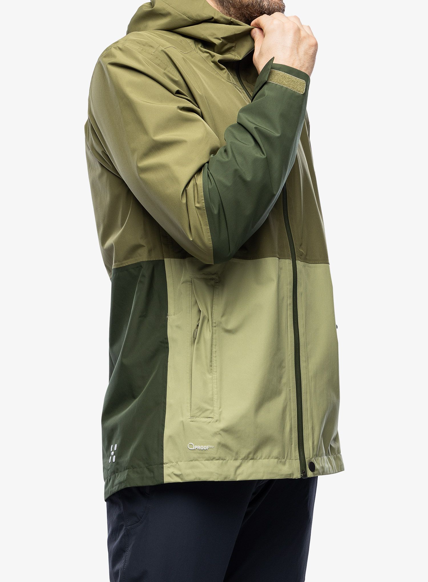 Nepremočljiva jakna Haglofs Finch Proof Jacket - olive green/seaweed green