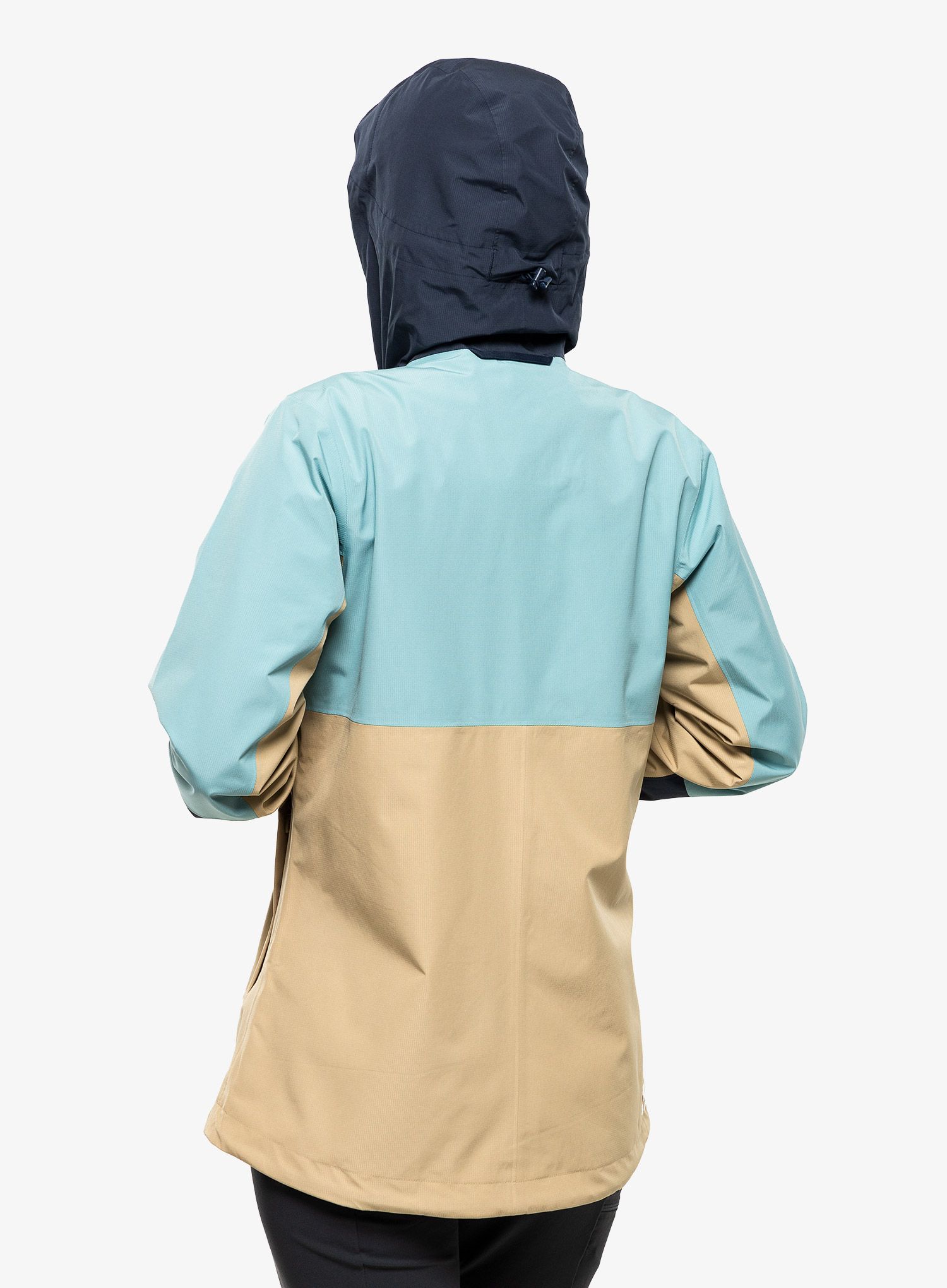 Ženska nepremočljiva jakna Haglofs Finch Proof Jacket - sand/frost blue