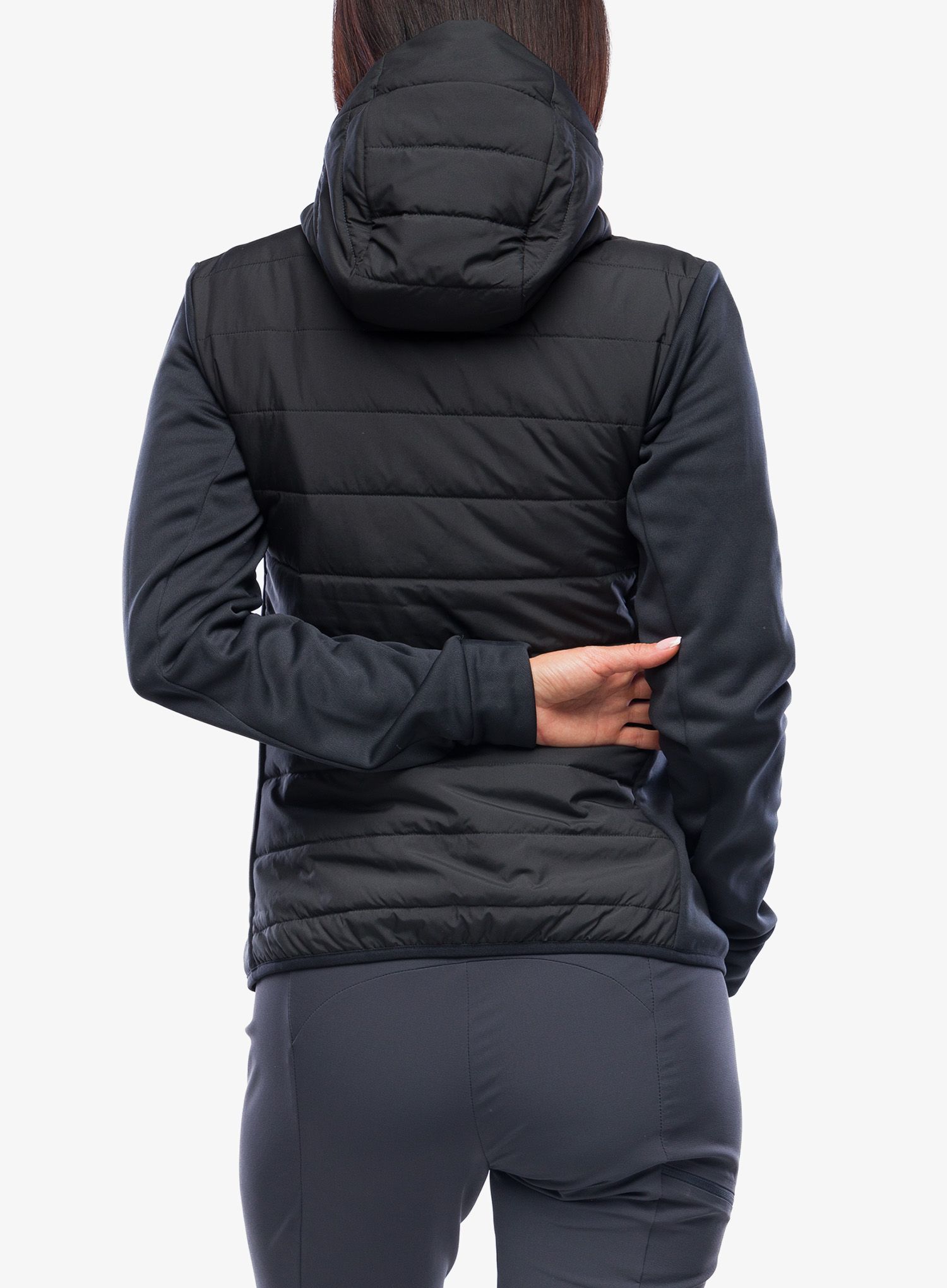 Ženska jakna Haglofs Hybrid Insulation Hood - true black