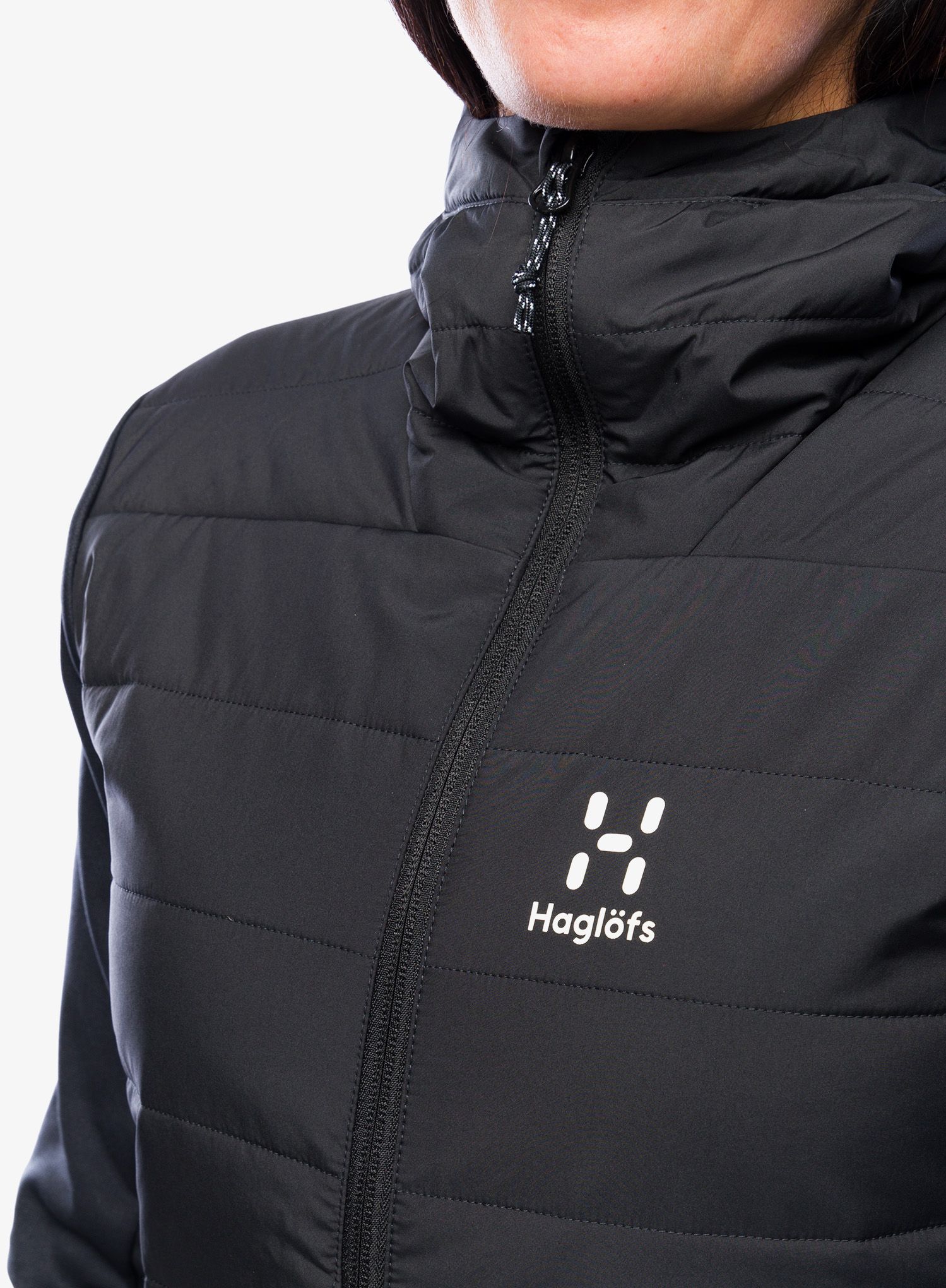 Ženska jakna Haglofs Hybrid Insulation Hood - true black
