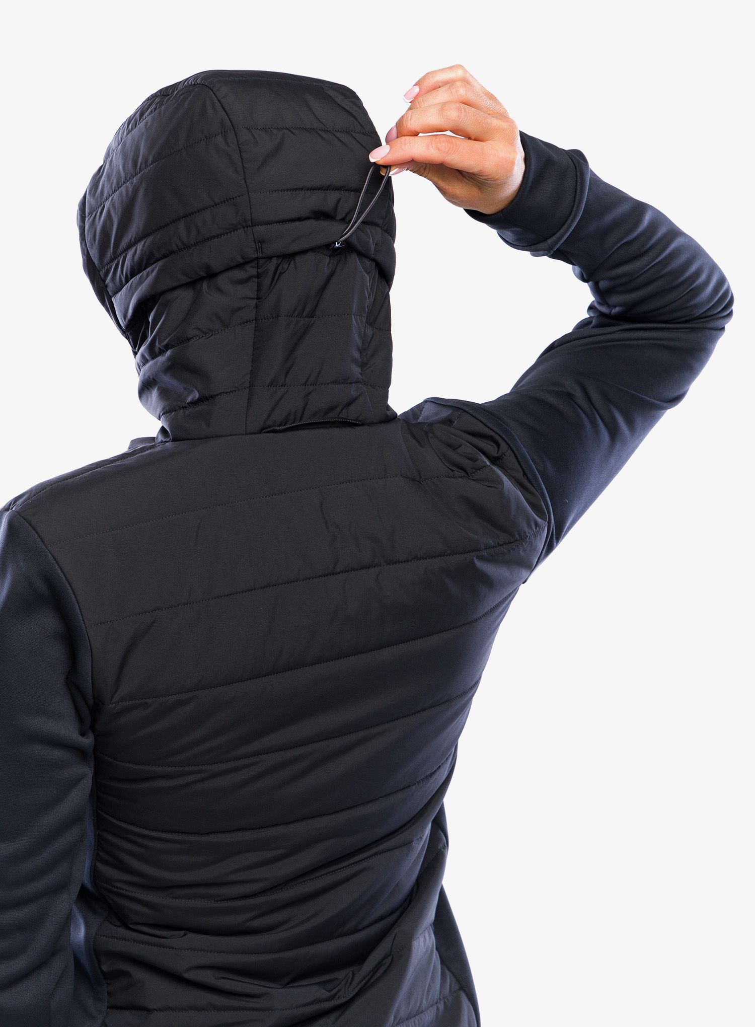Ženska jakna Haglofs Hybrid Insulation Hood - true black