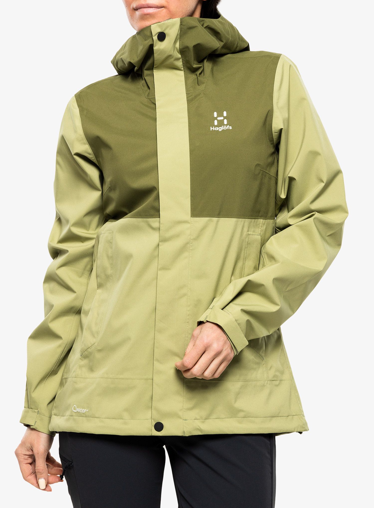 Ženska nepremočljiva jakna Haglofs Koyal Proof Jacket - thyme green/olive green