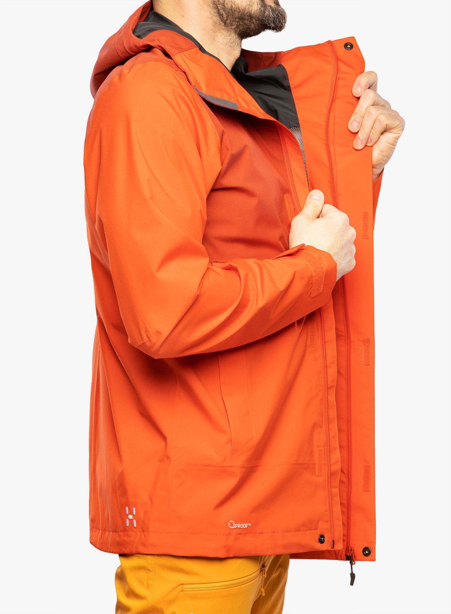 Nepremočljiva jakna Haglofs Koyal Proof Jacket - habanero/corrosion