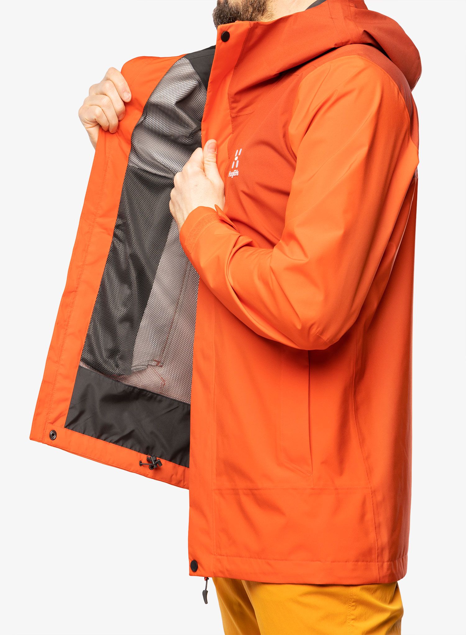 Nepremočljiva jakna Haglofs Koyal Proof Jacket - habanero/corrosion