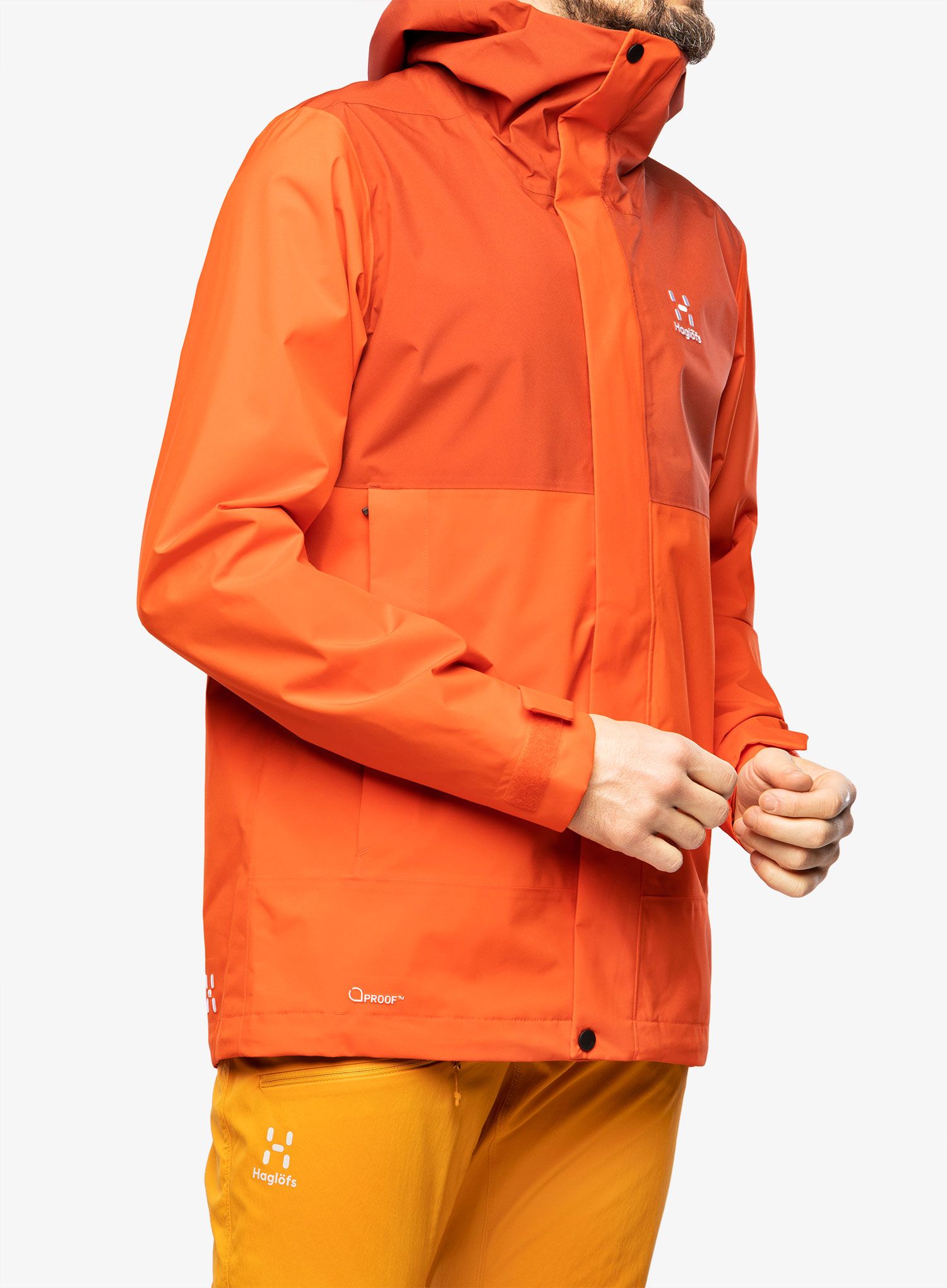 Nepremočljiva jakna Haglofs Koyal Proof Jacket - habanero/corrosion