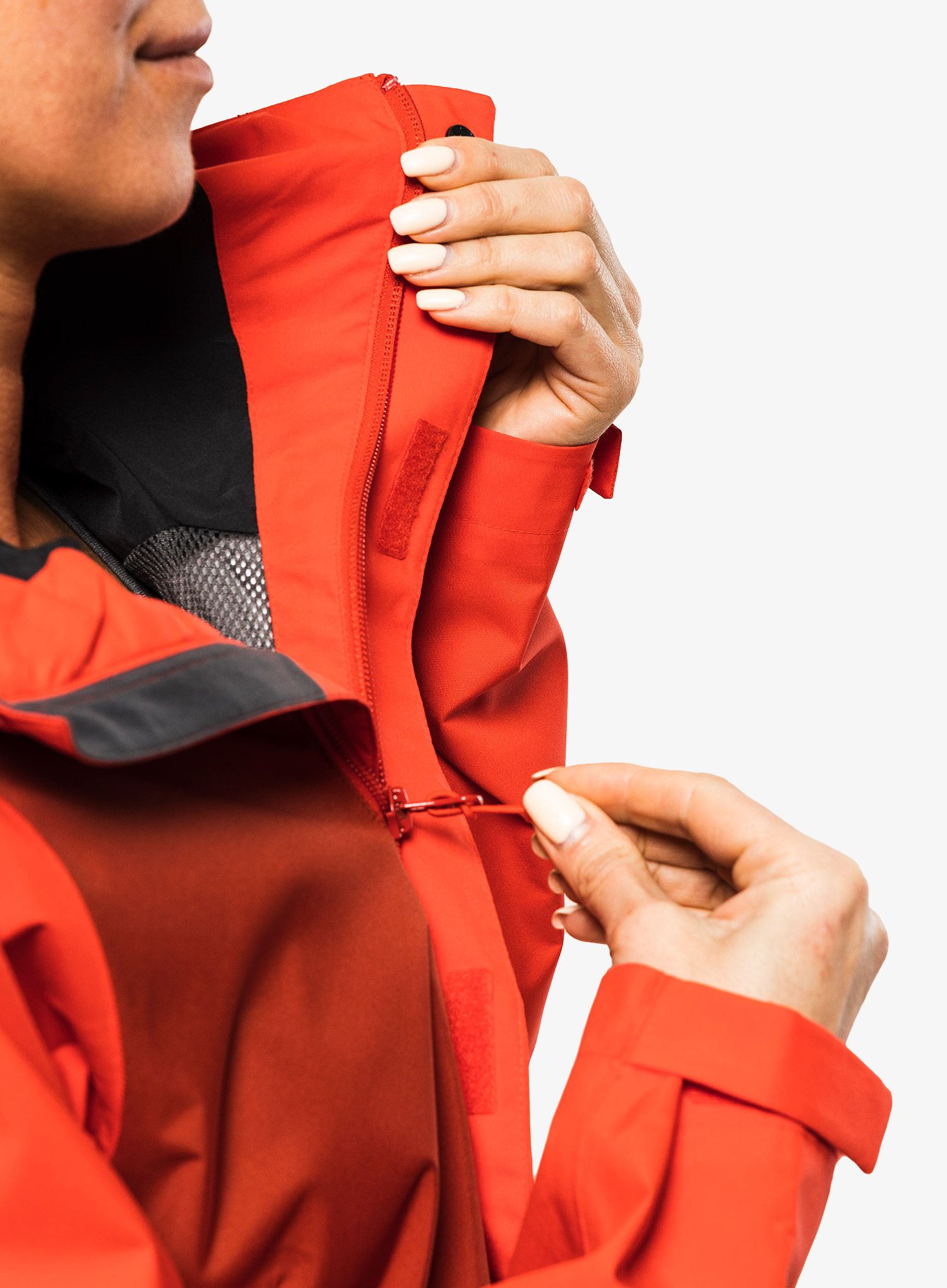 Ženska nepremočljiva jakna Haglofs Koyal Proof Jacket - poppy red/corrosion