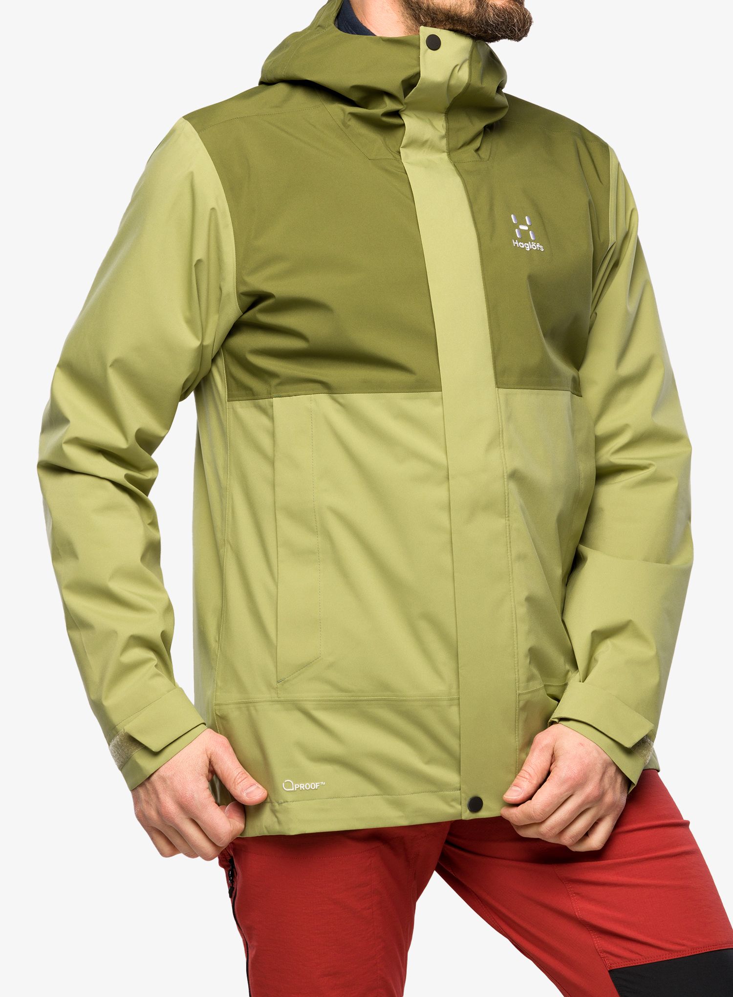 Hardshell jakna Haglofs Koyal Proof Jacket - thyme green/olive green