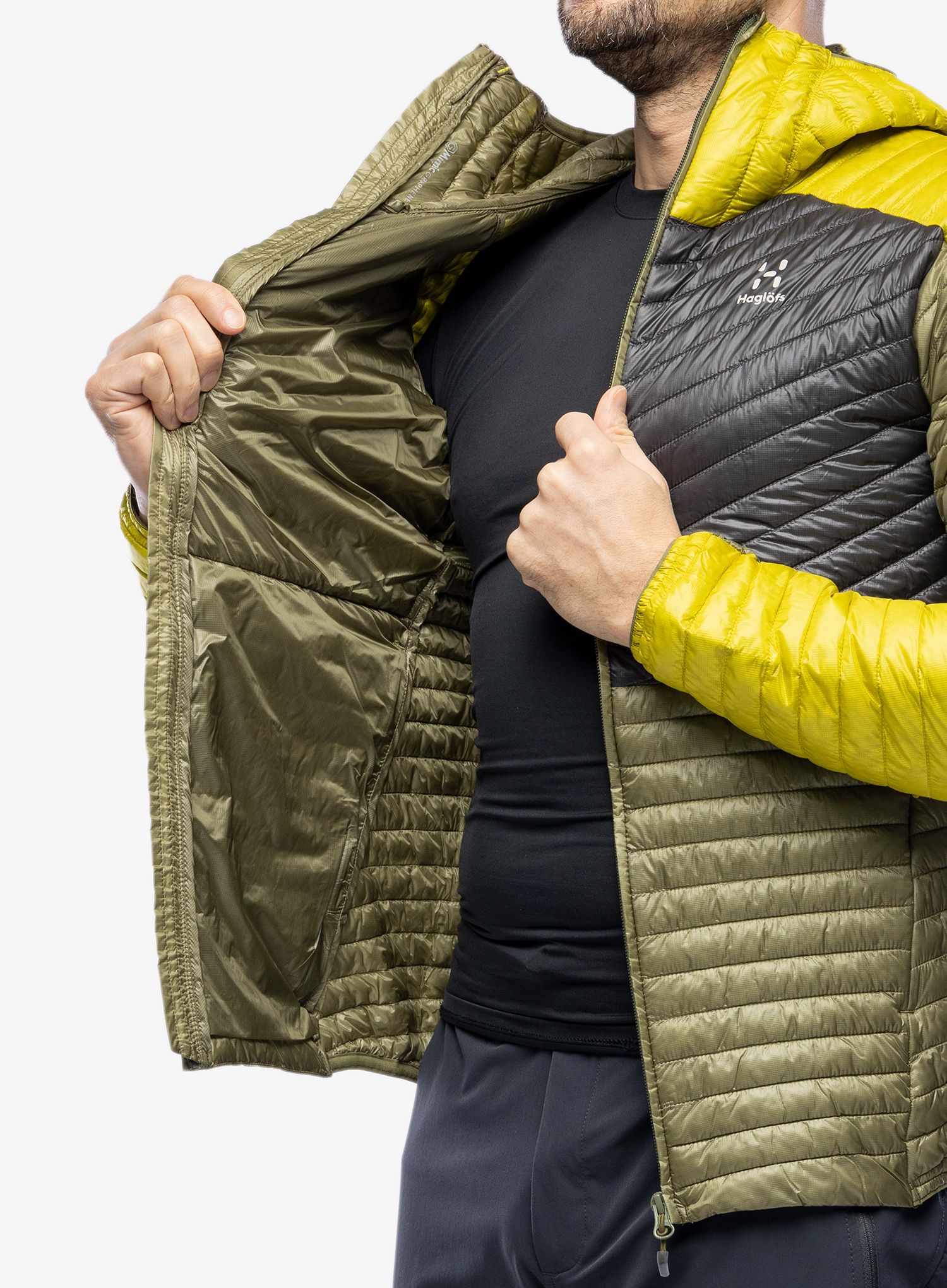 Sintetična jakna Haglofs L.I.M. Mimic Hood - olive green/magnetite