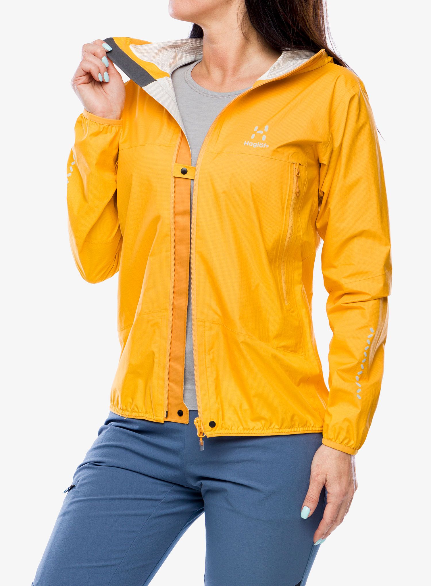 Ženska hardshell jakna Haglofs L.I.M. Proof Jacket - sunny yellow/desert yellow