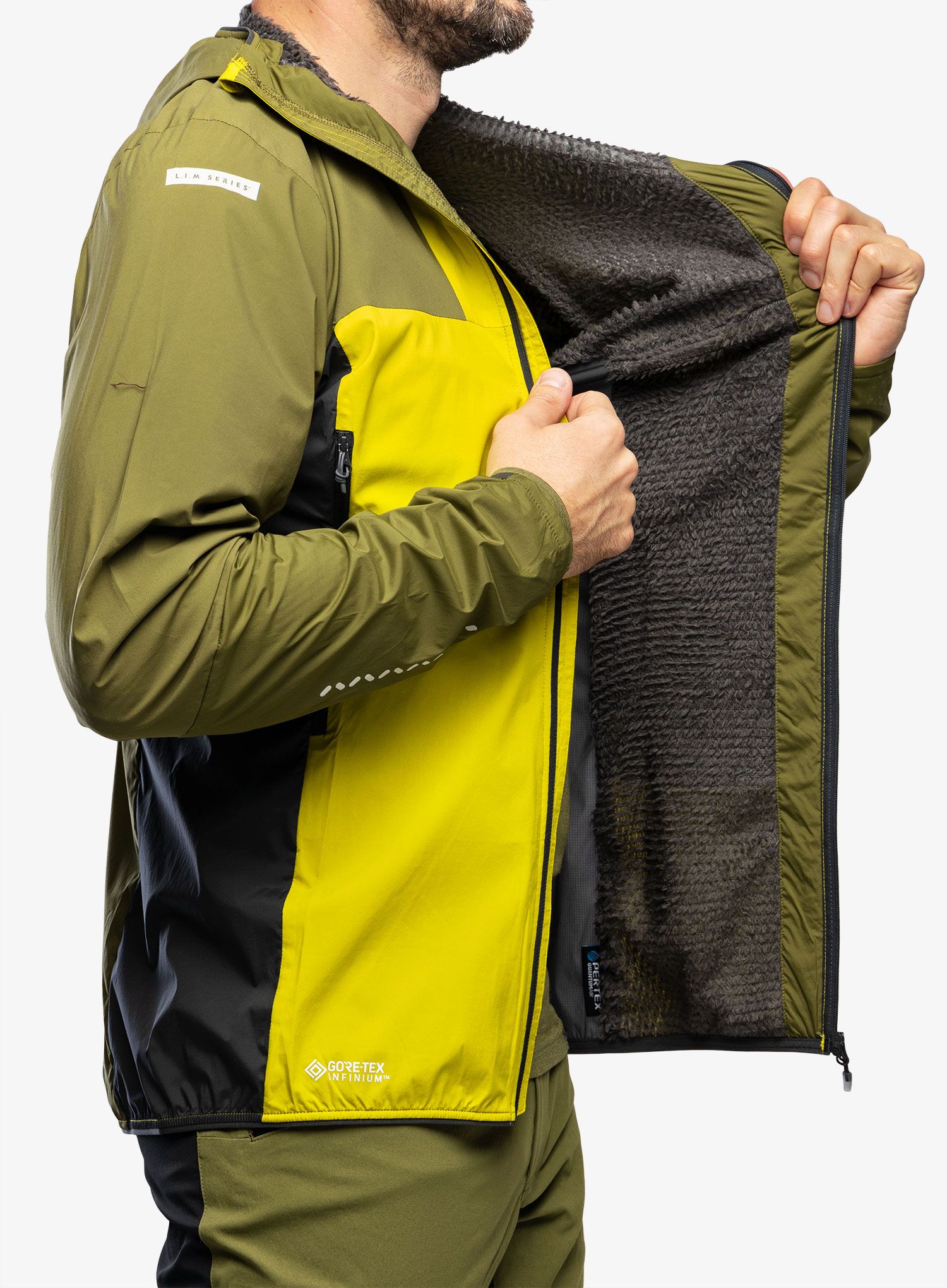 Sintetična jakna Haglofs L.I.M Alpha Hood - aurora/olive green