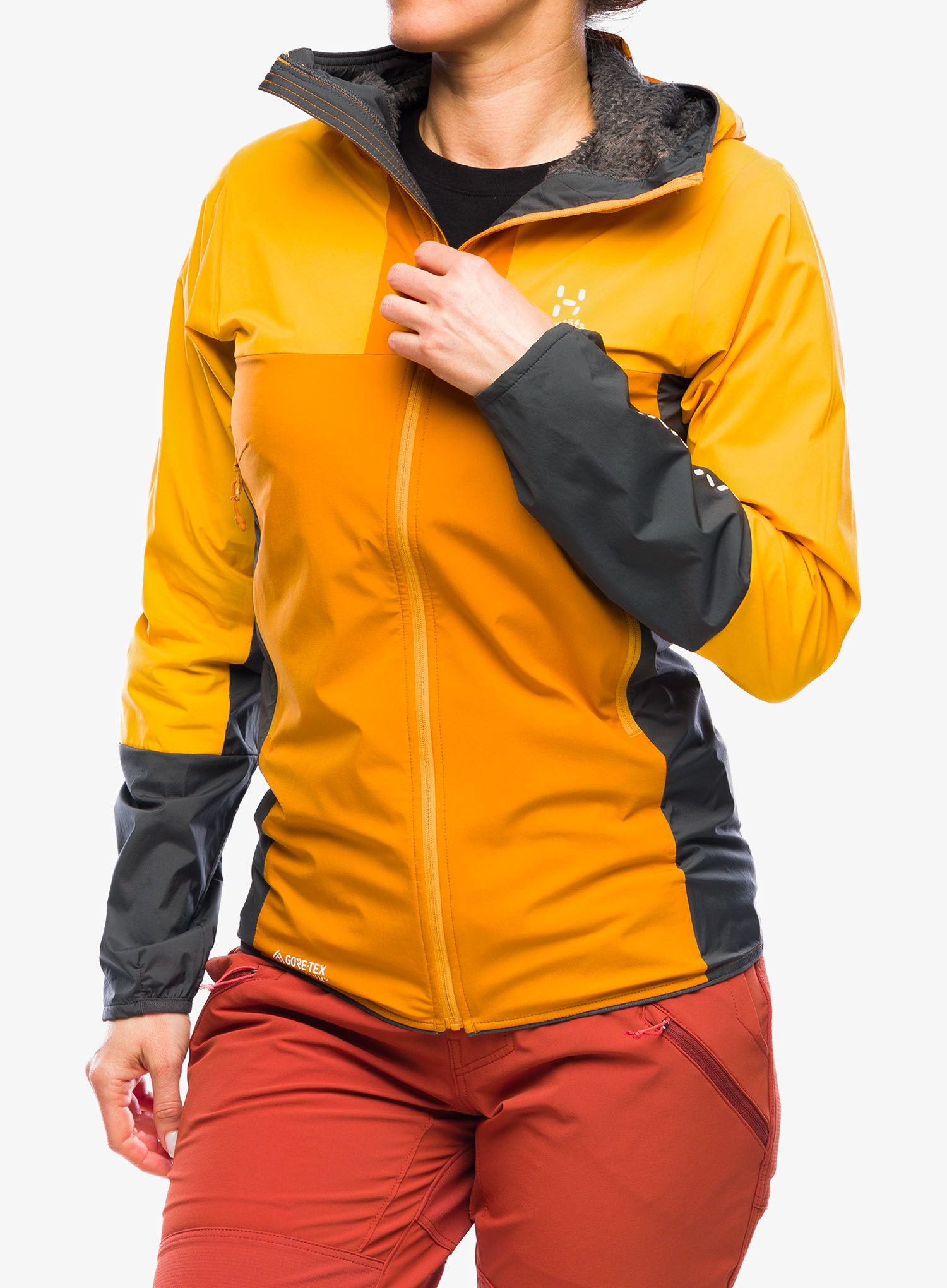 Ženska sintetična jakna Haglofs L.I.M Alpha Hood - desert yellow/sunny yellow