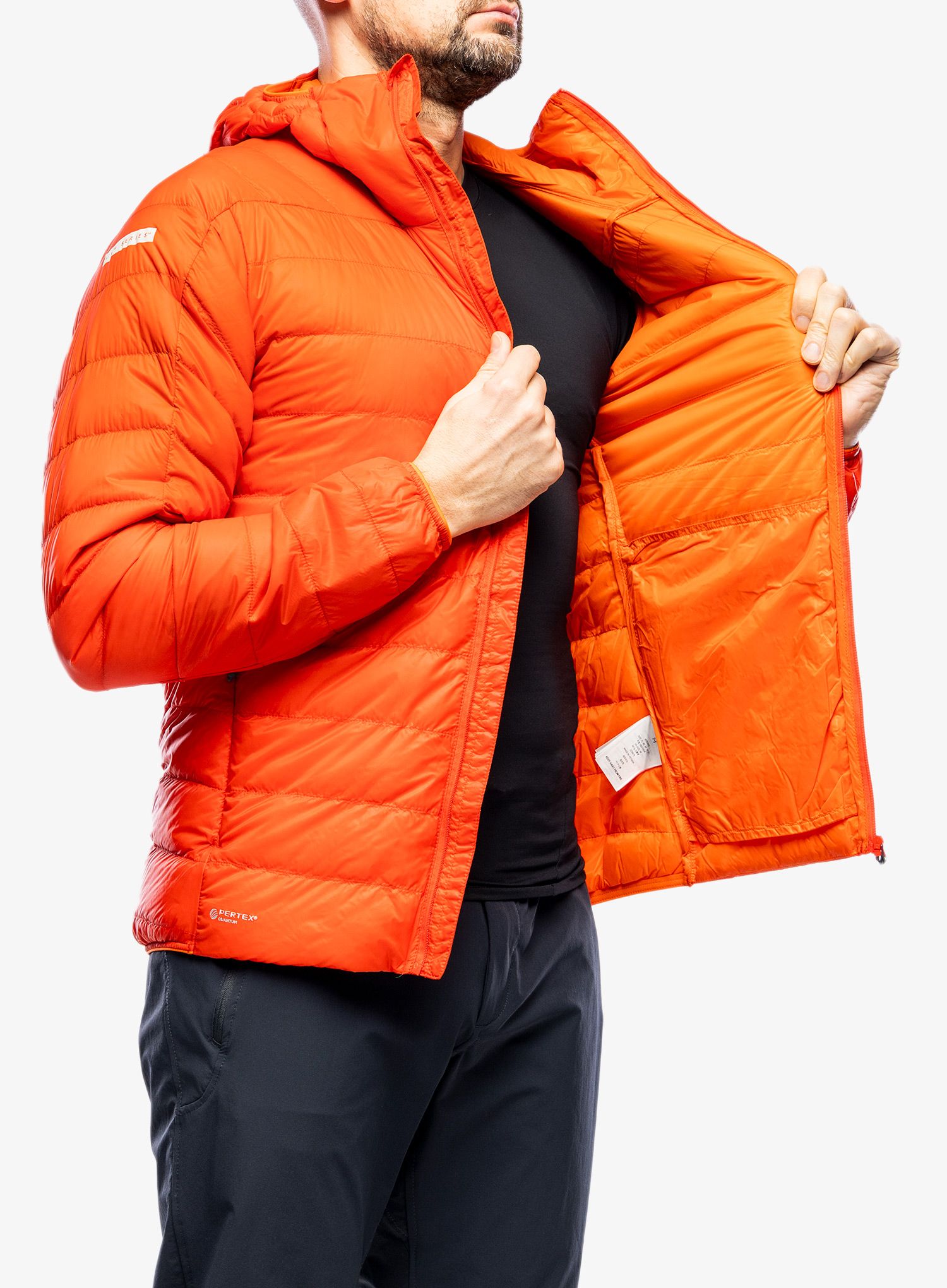 Puhovka Haglofs L.I.M Down Hood - habanero