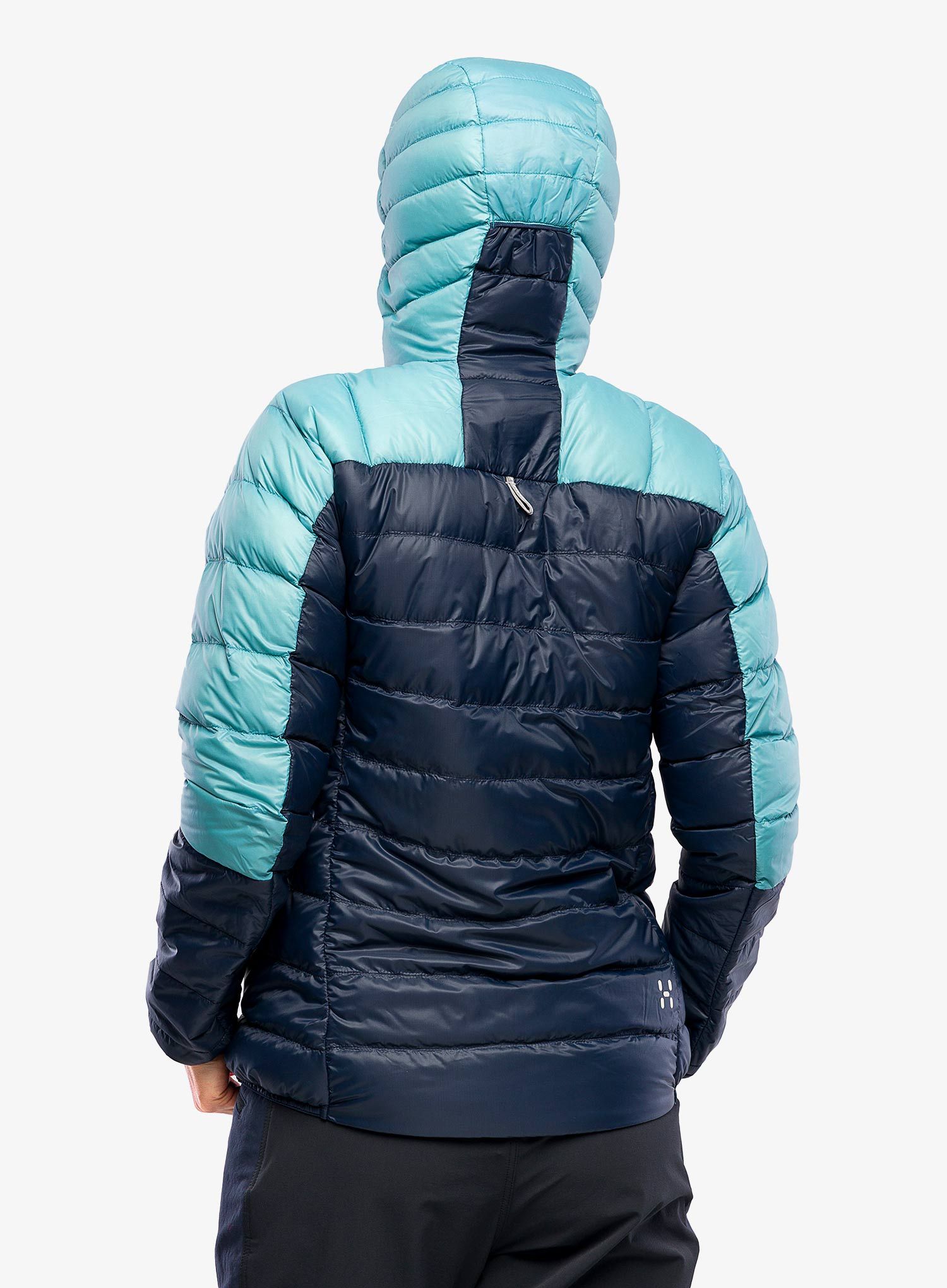 Ženska puhovka Haglofs L.I.M Down Hood - tarn blue/frost blue