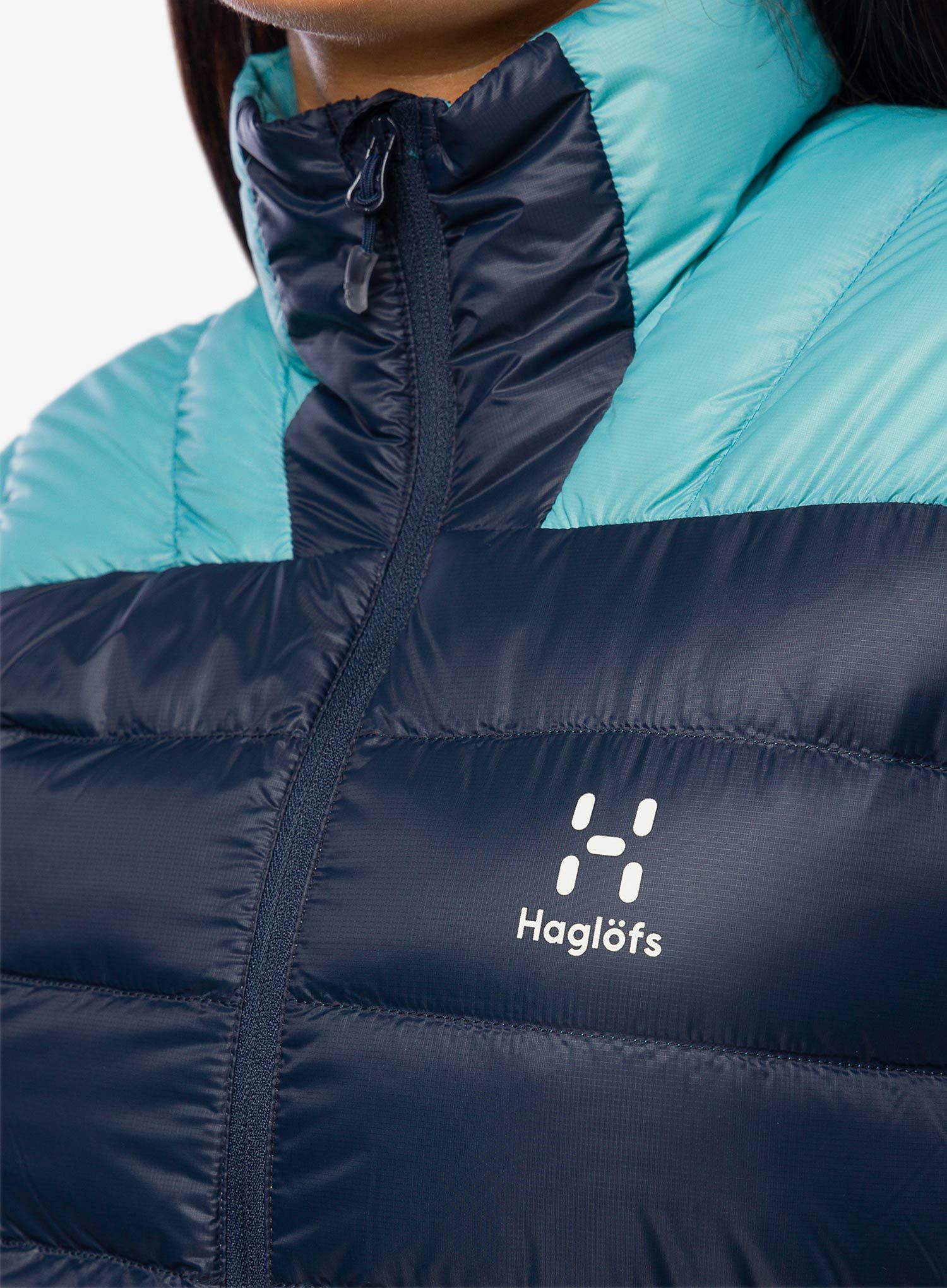 Ženska puhovka Haglofs L.I.M Down Jacket - tarn blue/frost blue