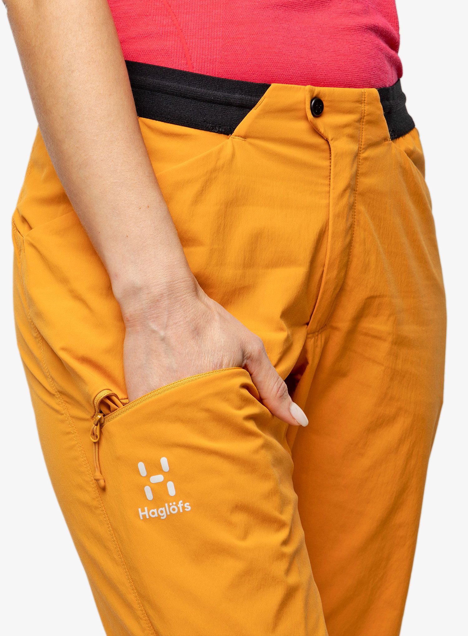 Ženske pohodniške hlače Haglofs L.I.M Fuse Pant - desert yellow