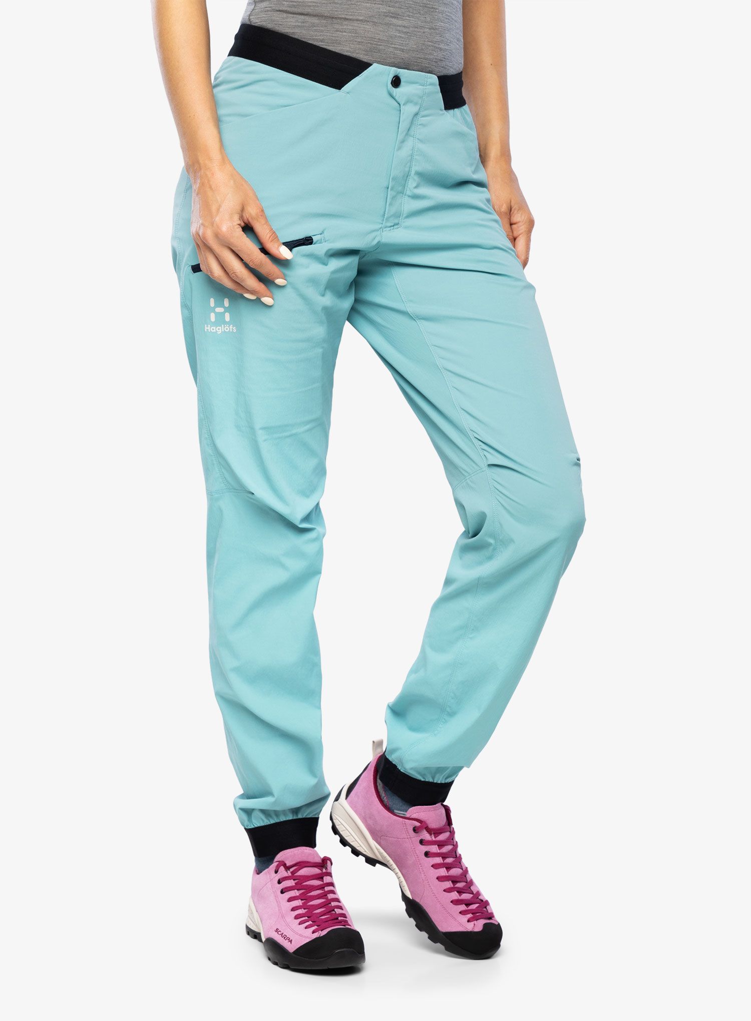 Ženske pohodne hlače Haglofs L.I.M Fuse Pant - frost blue