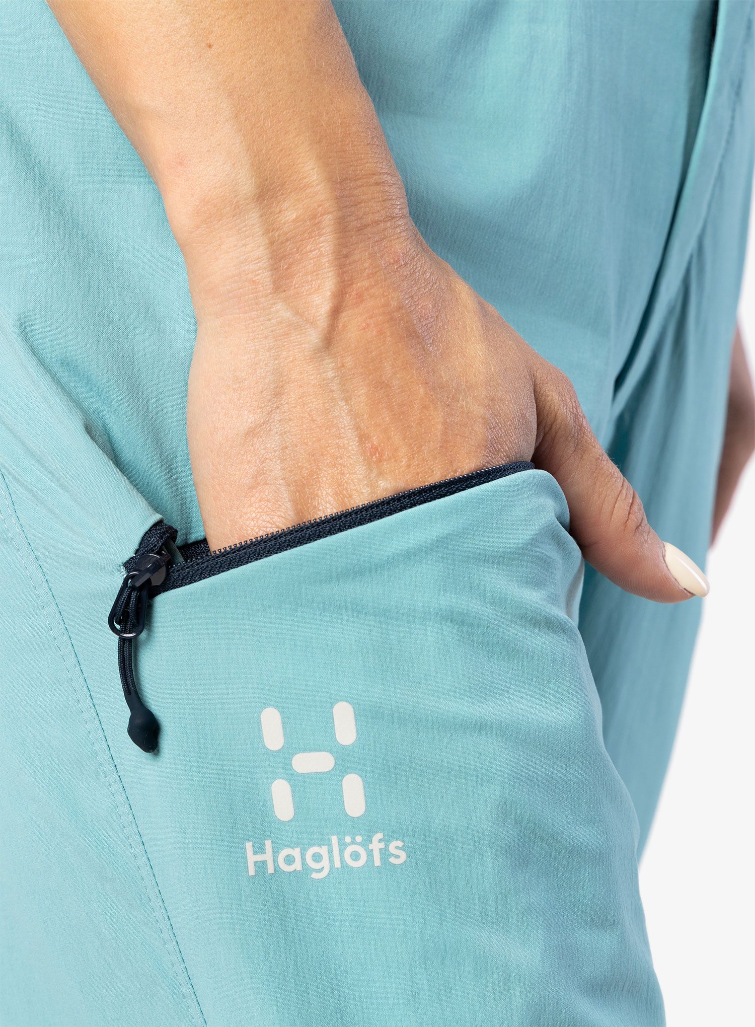 Ženske pohodne hlače Haglofs L.I.M Fuse Pant - frost blue