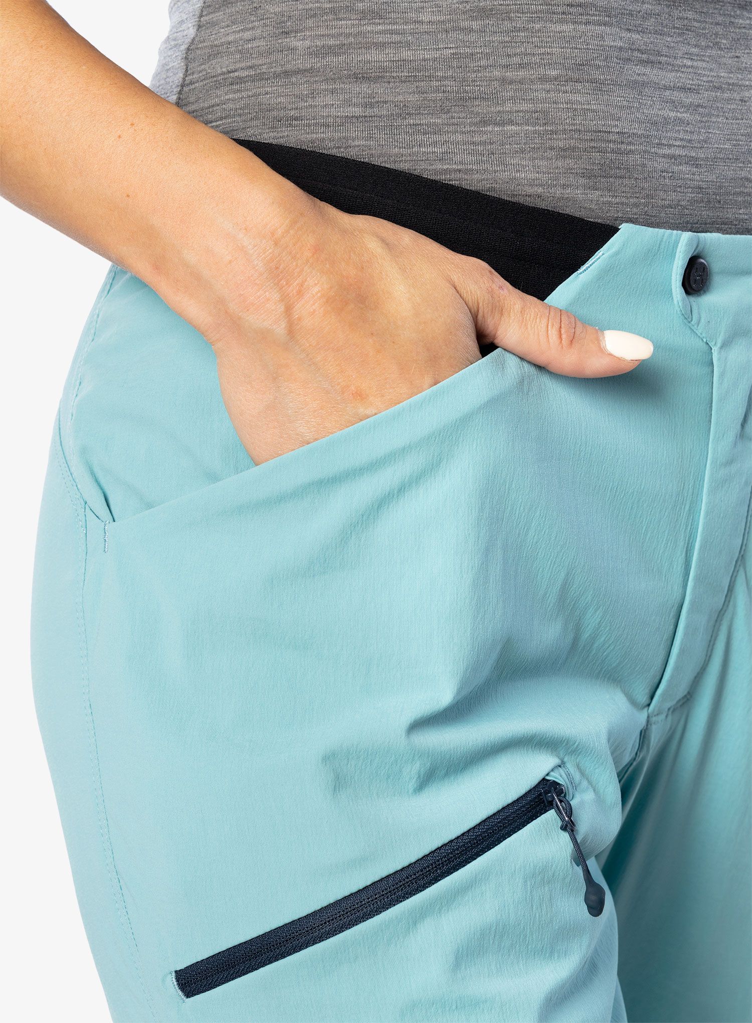 Ženske pohodne hlače Haglofs L.I.M Fuse Pant - frost blue