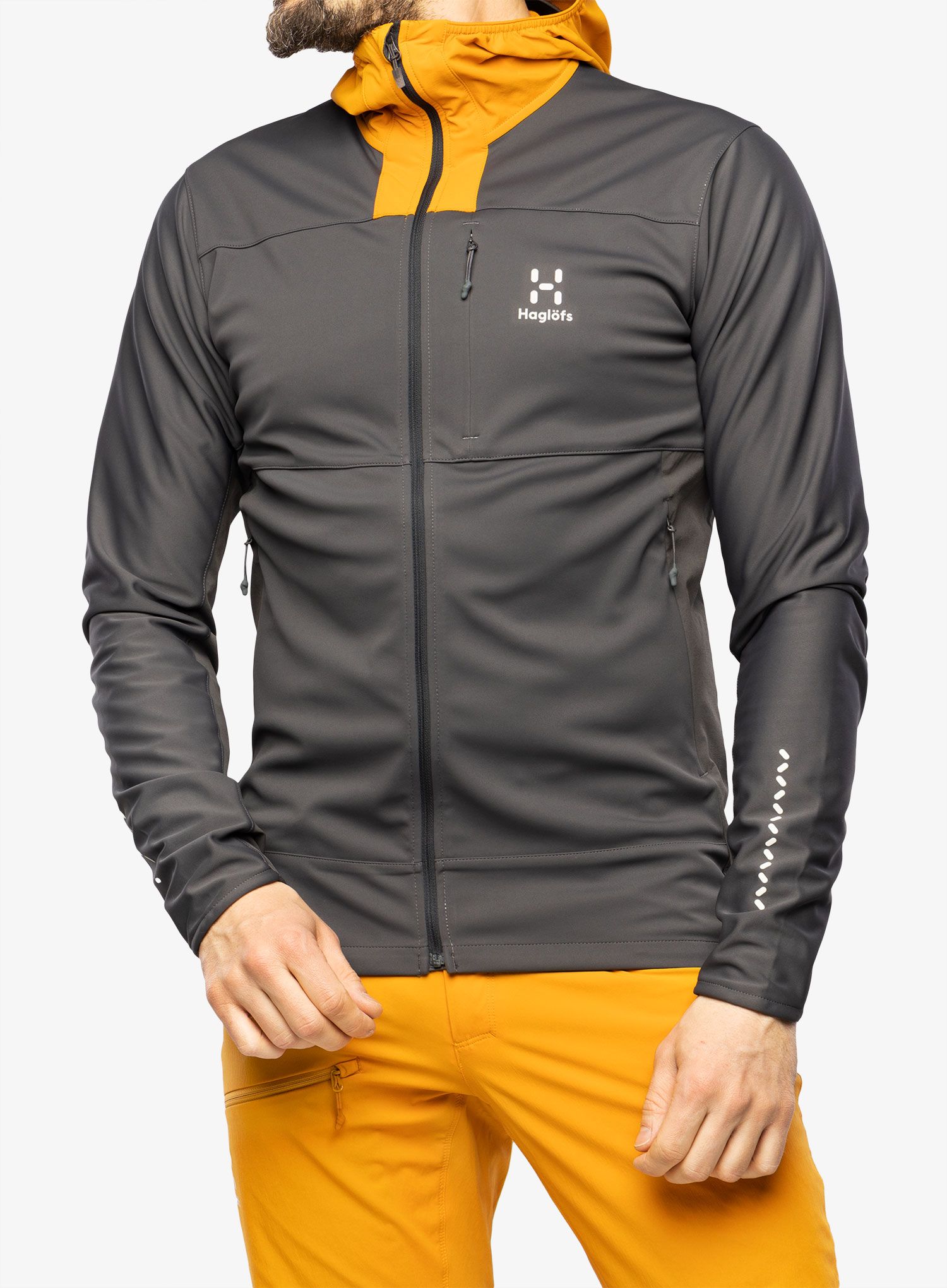 Softshell jakna Haglofs L.I.M Hybrid Softshell Jacket - magnetite/desert yellow