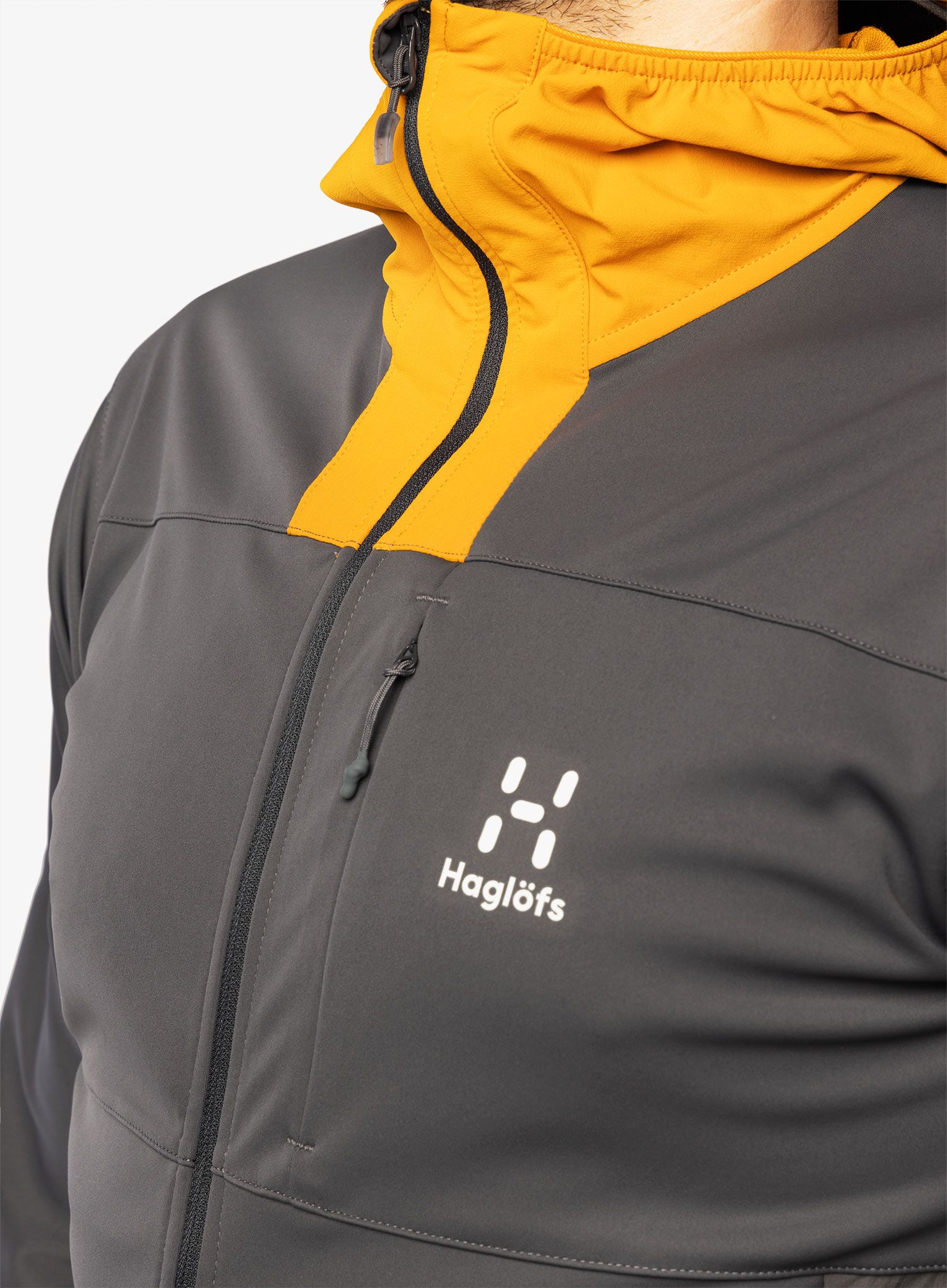 Softshell jakna Haglofs L.I.M Hybrid Softshell Jacket - magnetite/desert yellow