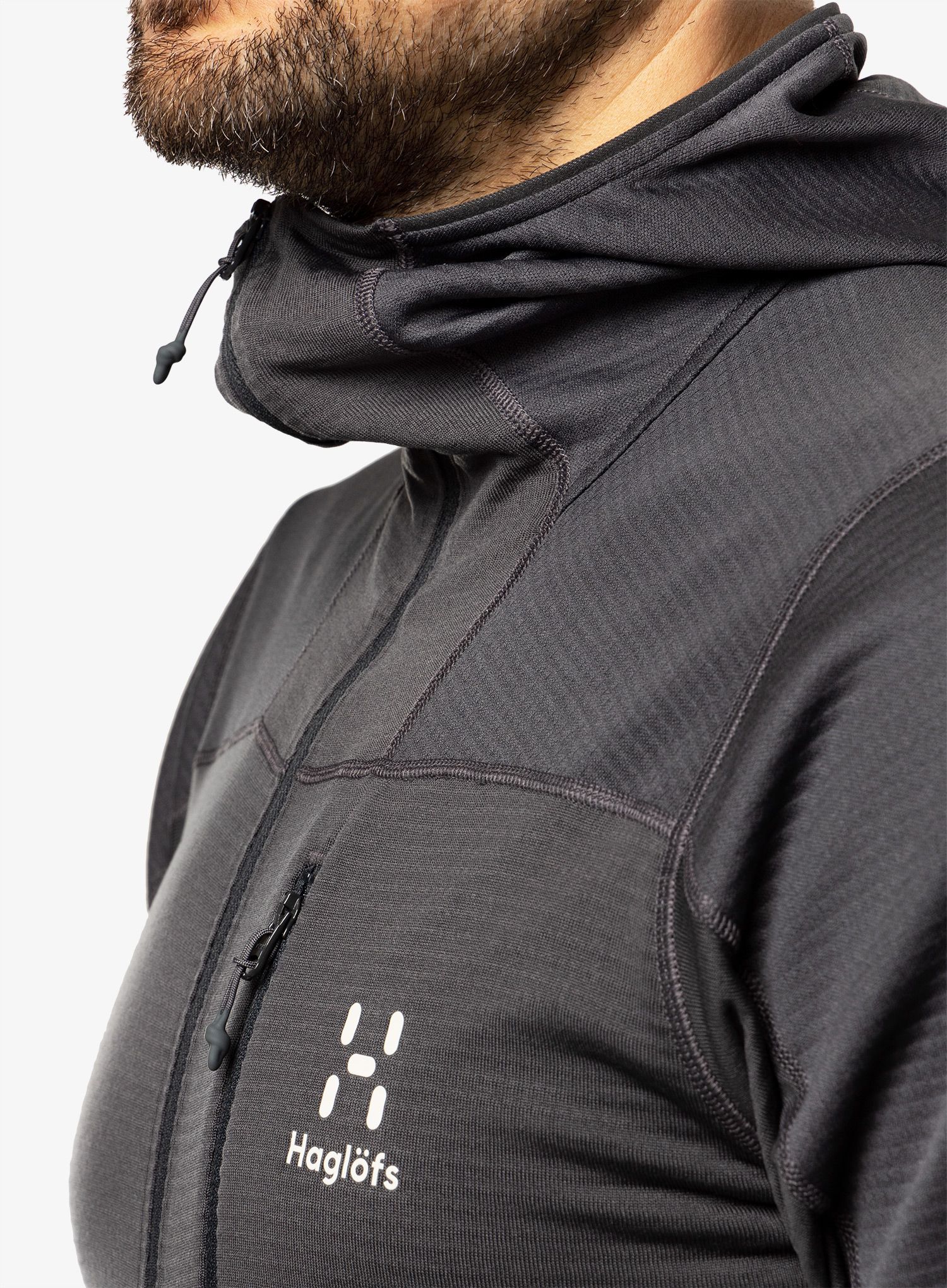 Jopica s kapuco Haglofs L.I.M Mid Fast Hood - magnetite