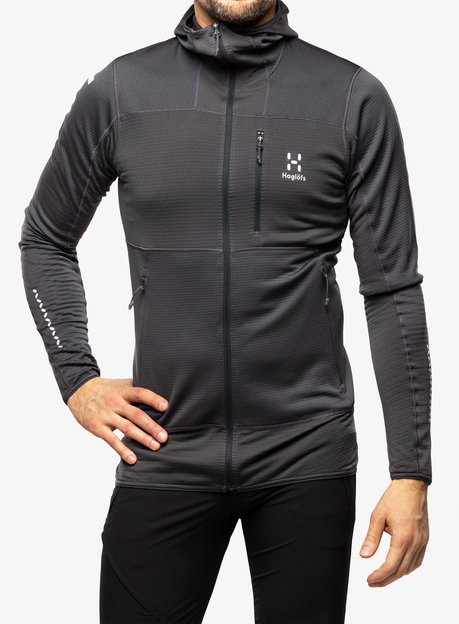 Jopica s kapuco Haglofs L.I.M Mid Fast Hood - magnetite