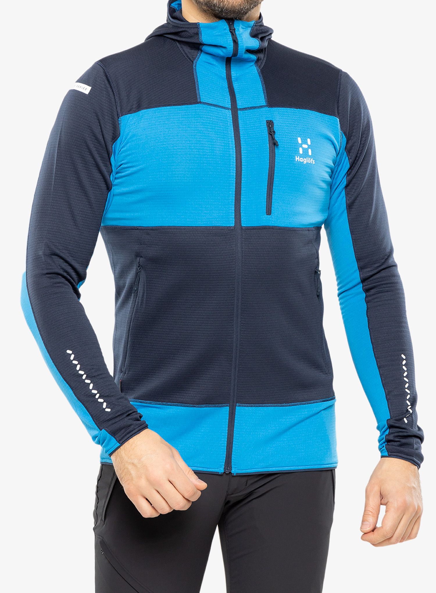 Jopica s kapuco Haglofs L.I.M Mid Fast Hood - tarn blue/nordic blue